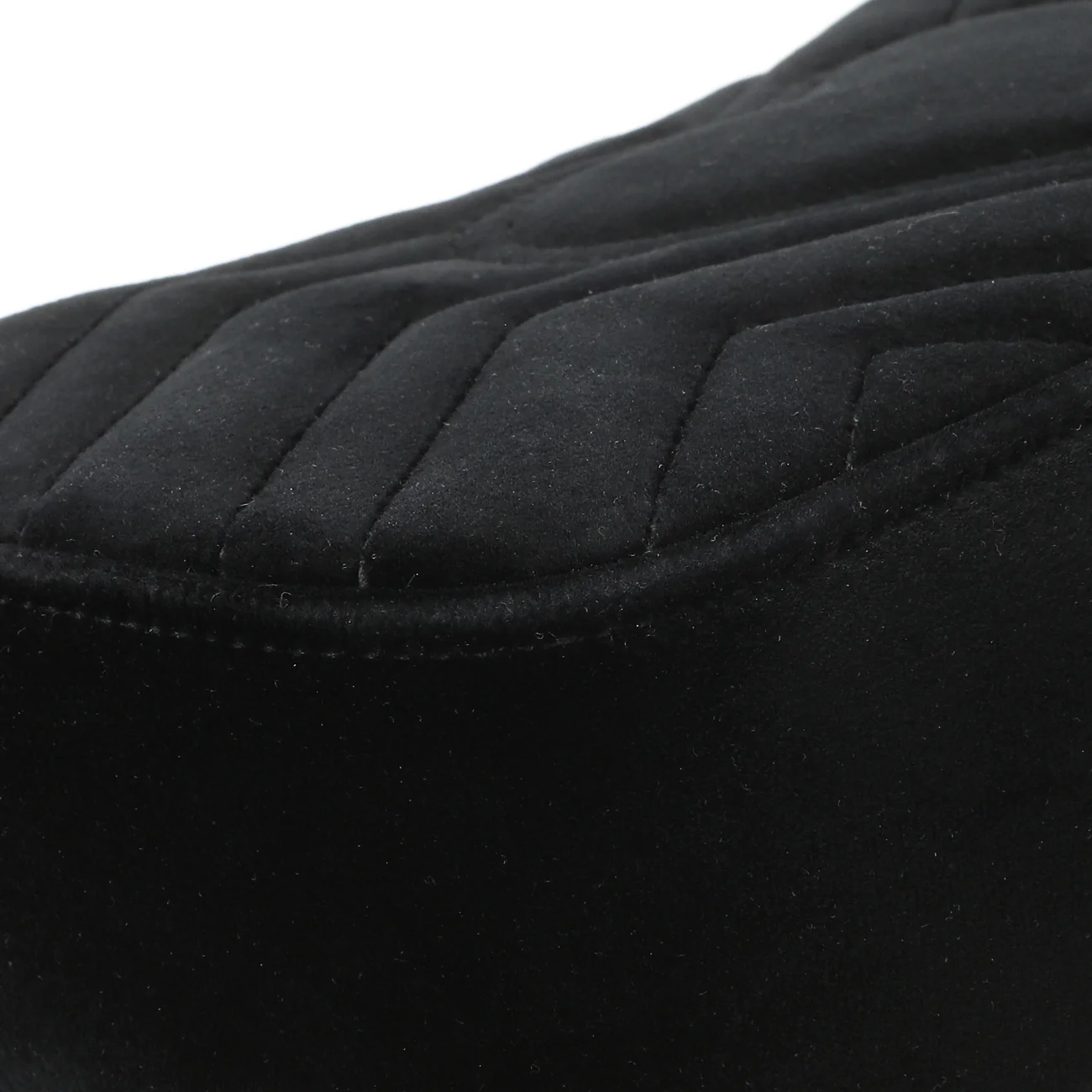 Gucci Black Velvet Matelasse Mini GG Marmont Shoulder Bag - Image 6