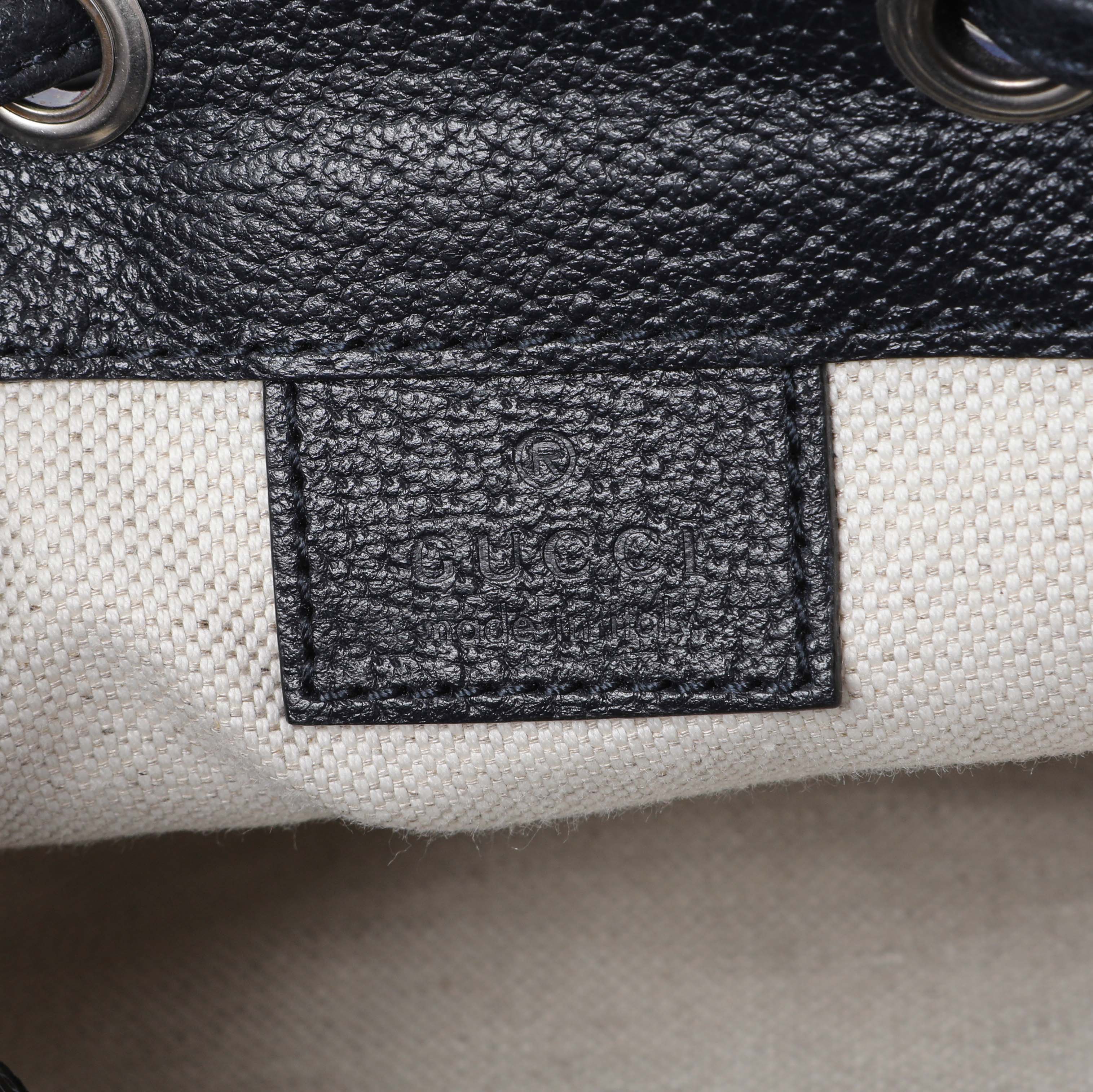 Gucci Blue GG Supreme Monogram Web Mini Ophidia Bucket Bag - Image 5