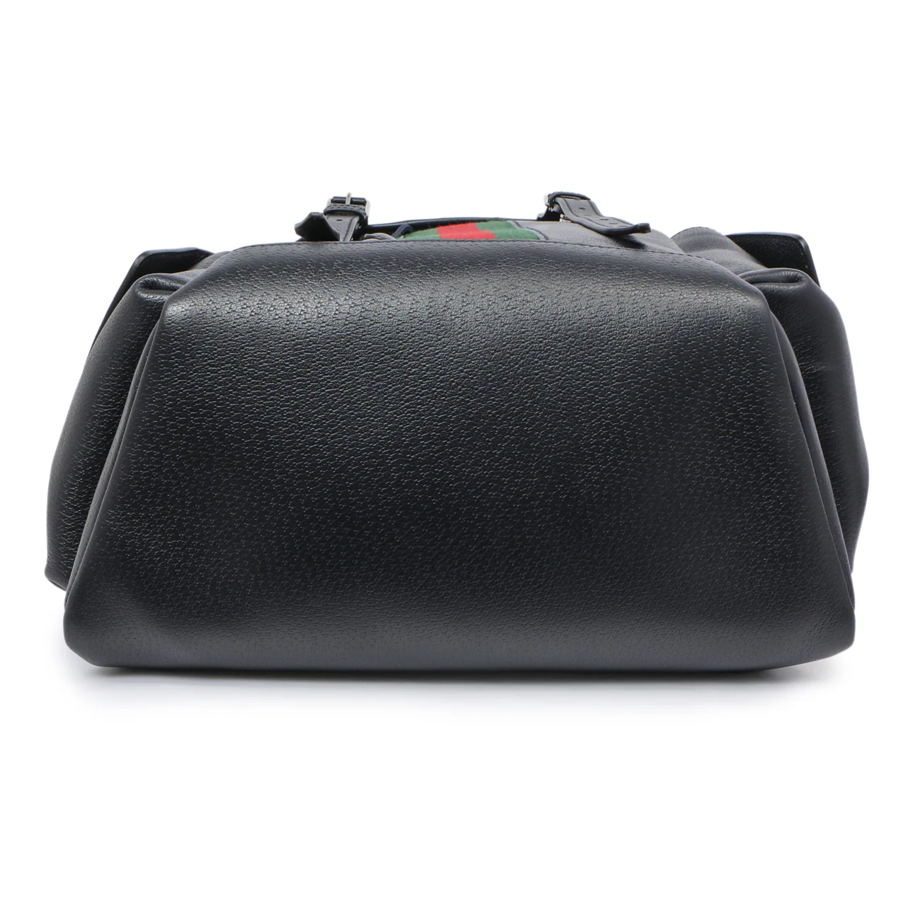Gucci Blue Grained Calfskin Ophidia Double Buckle Backpack - Image 3