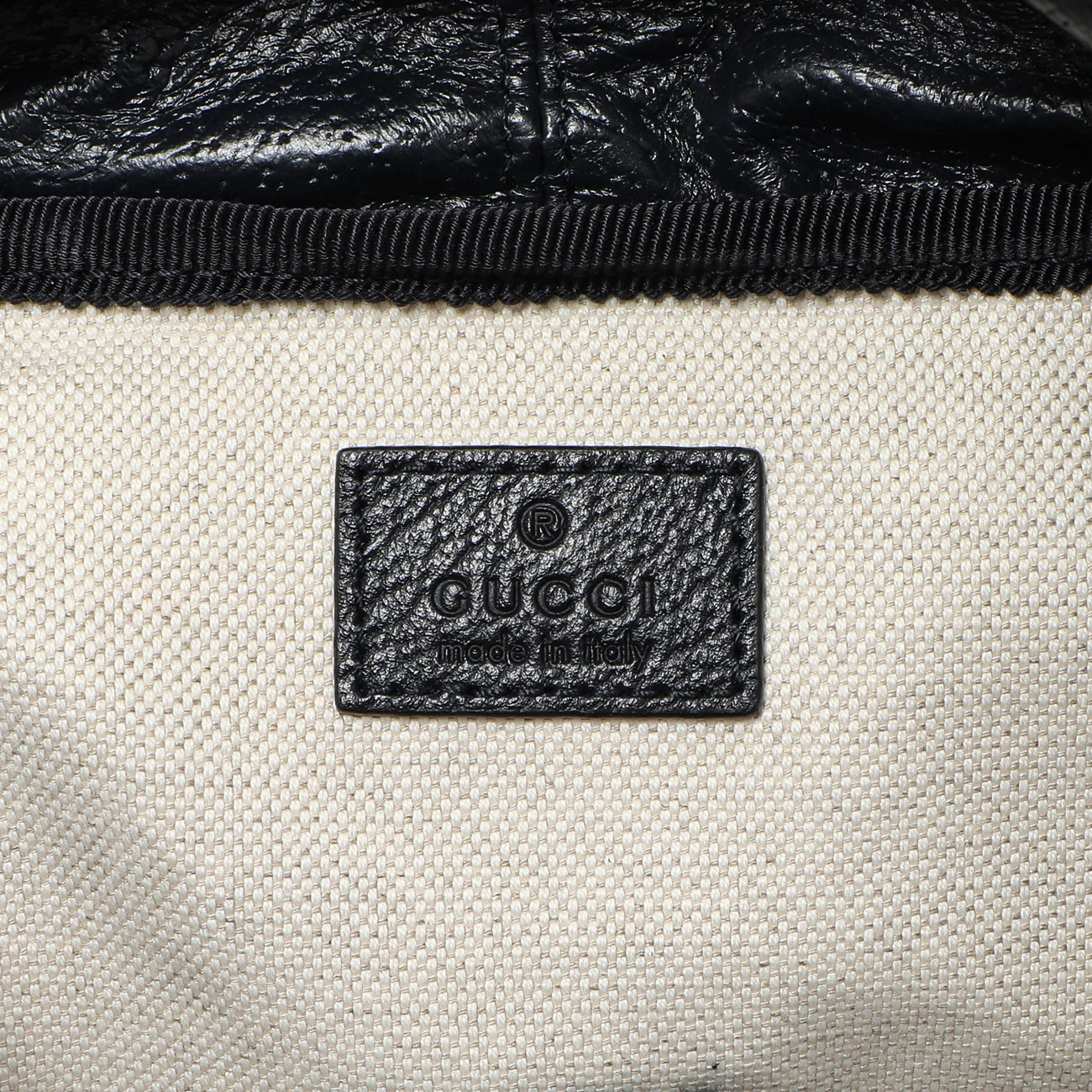 Gucci Blue Grained Calfskin Ophidia Double Buckle Backpack - Image 5