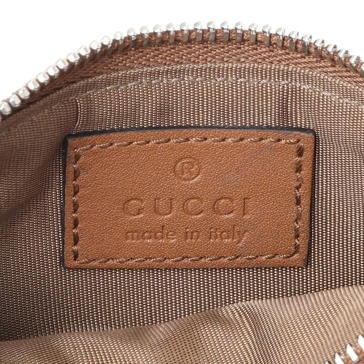 Gucci Blue Monogram Denim Key Pouch - Image 5