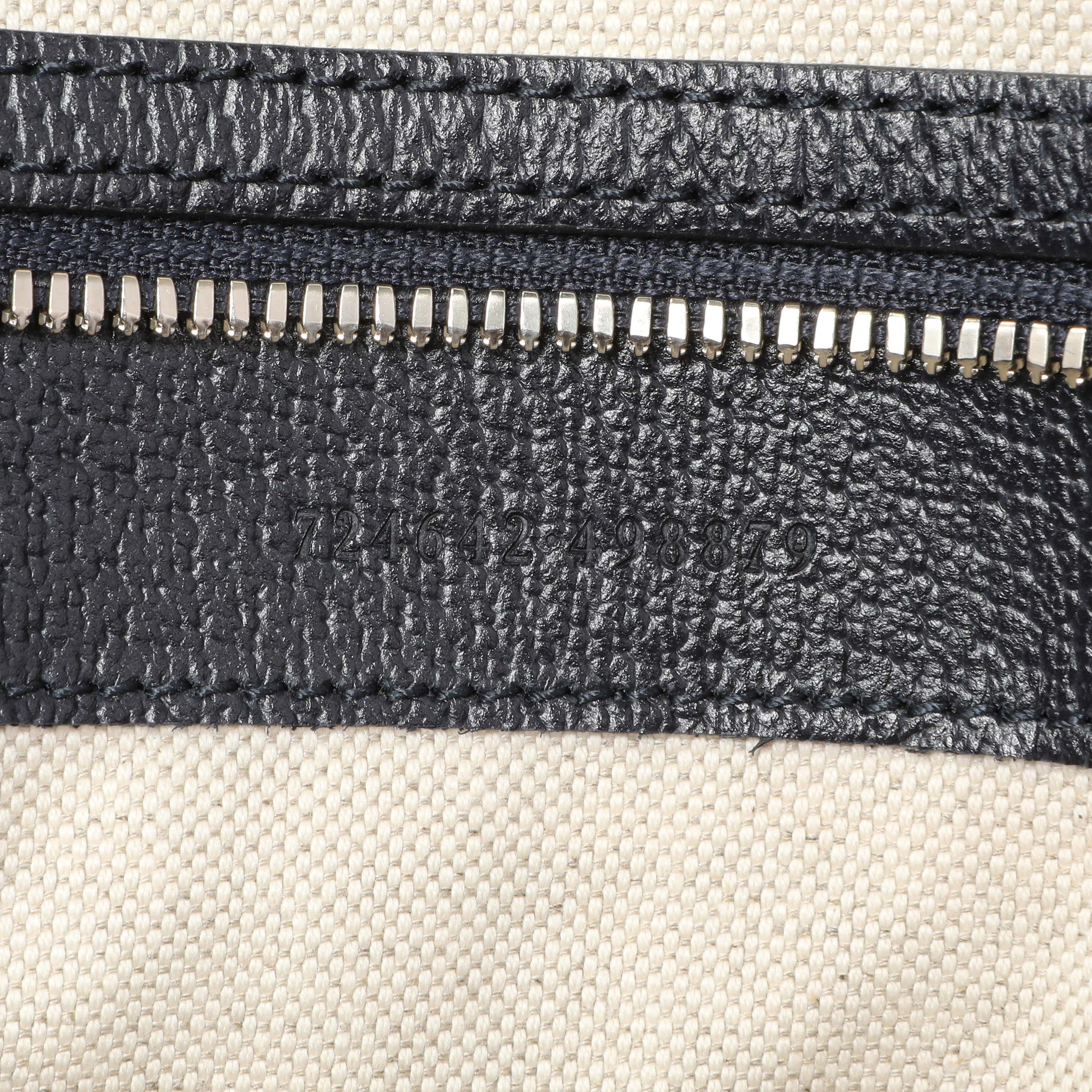 Gucci Blue Textured Dollar Calfskin Web Medium Savoy Duffle Bag - Image 6