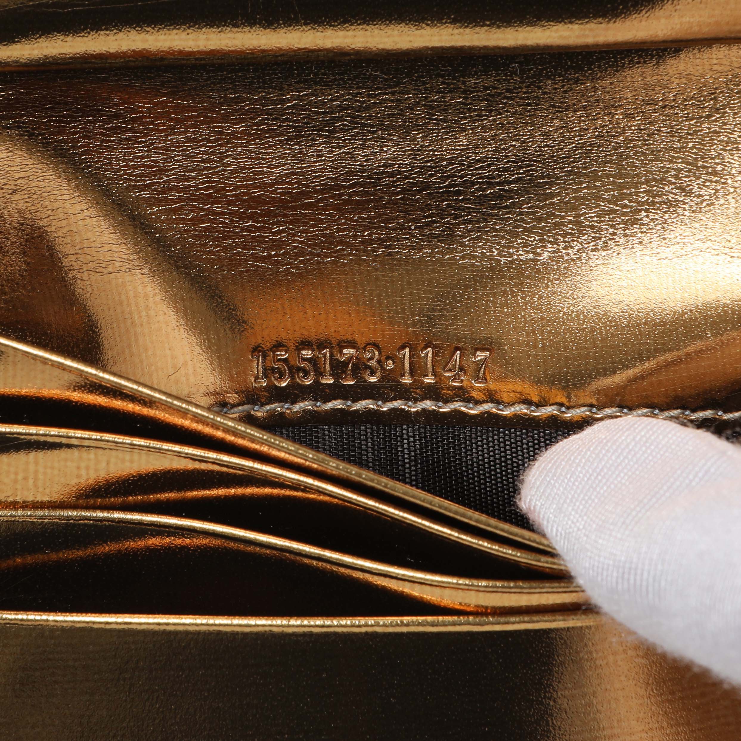 Gucci Bronze Guccissima Compact Wallet - Image 10