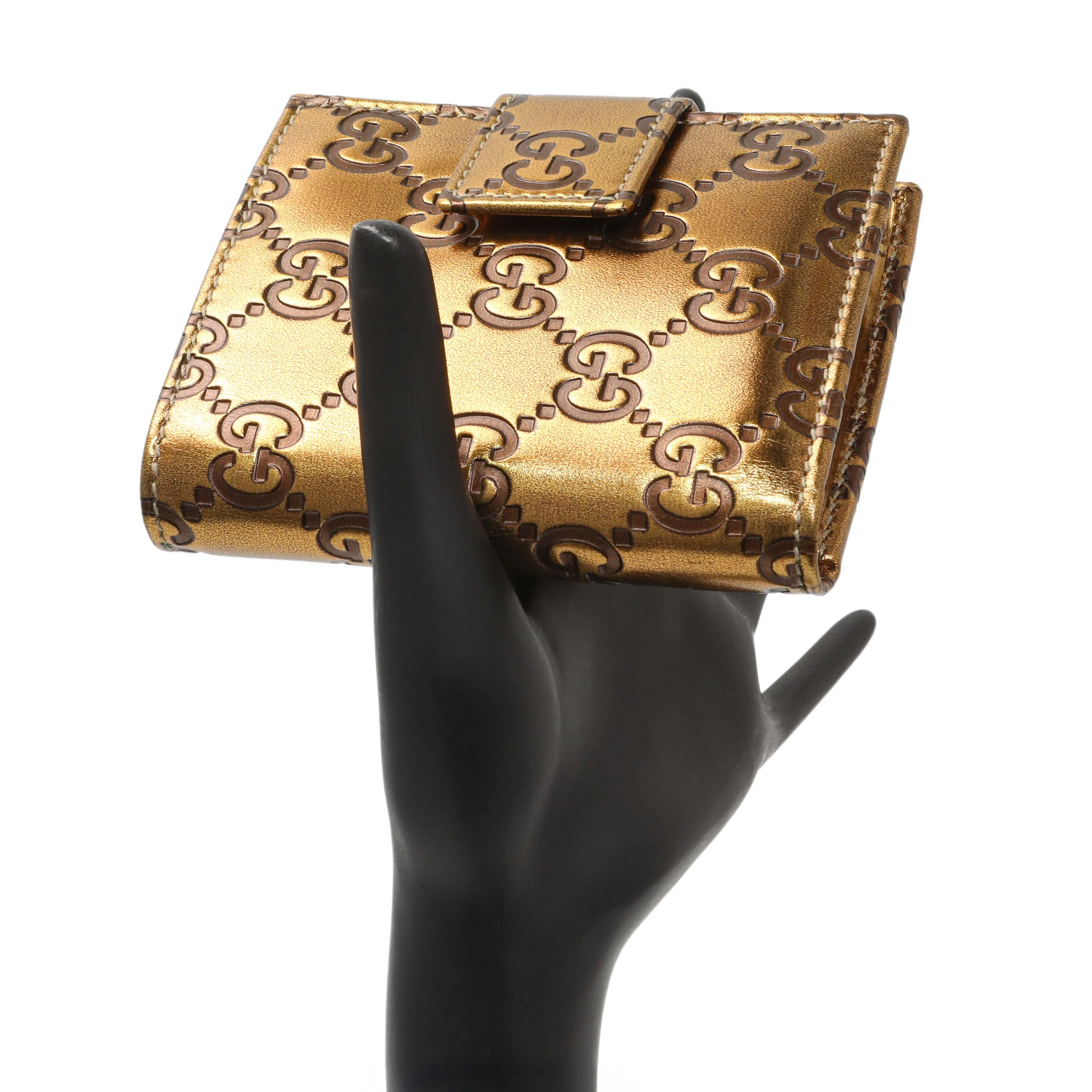 Gucci Bronze Guccissima Compact Wallet - Image 11