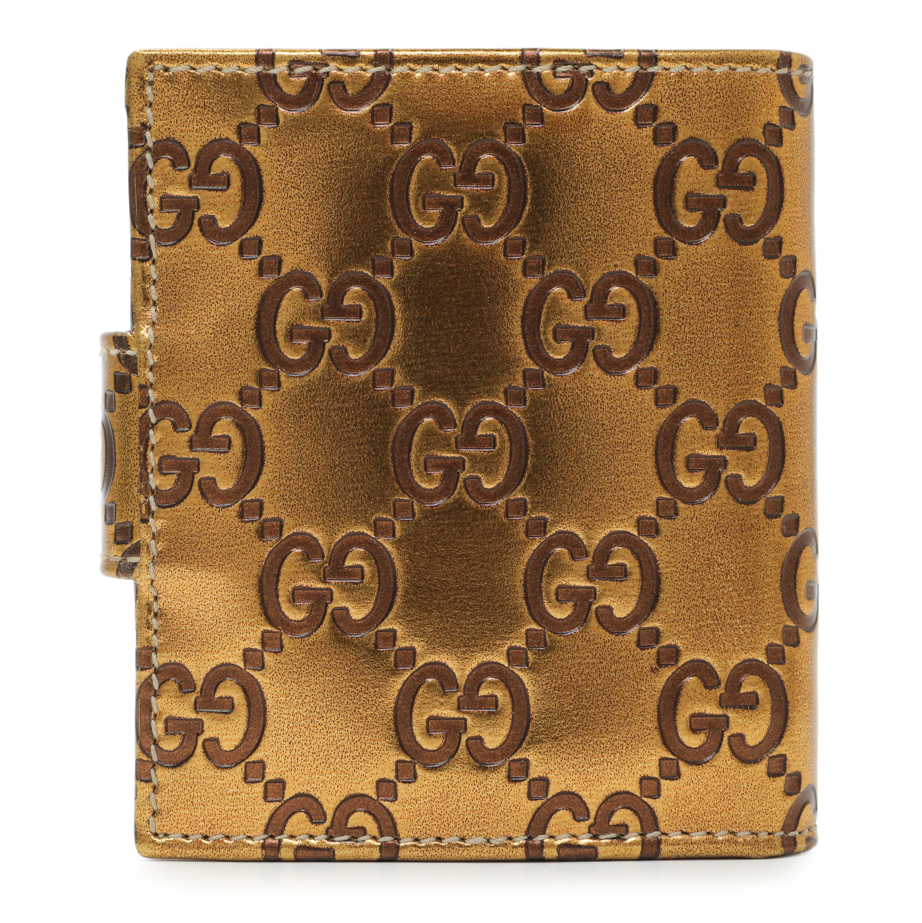 Gucci Bronze Guccissima Compact Wallet - Image 2