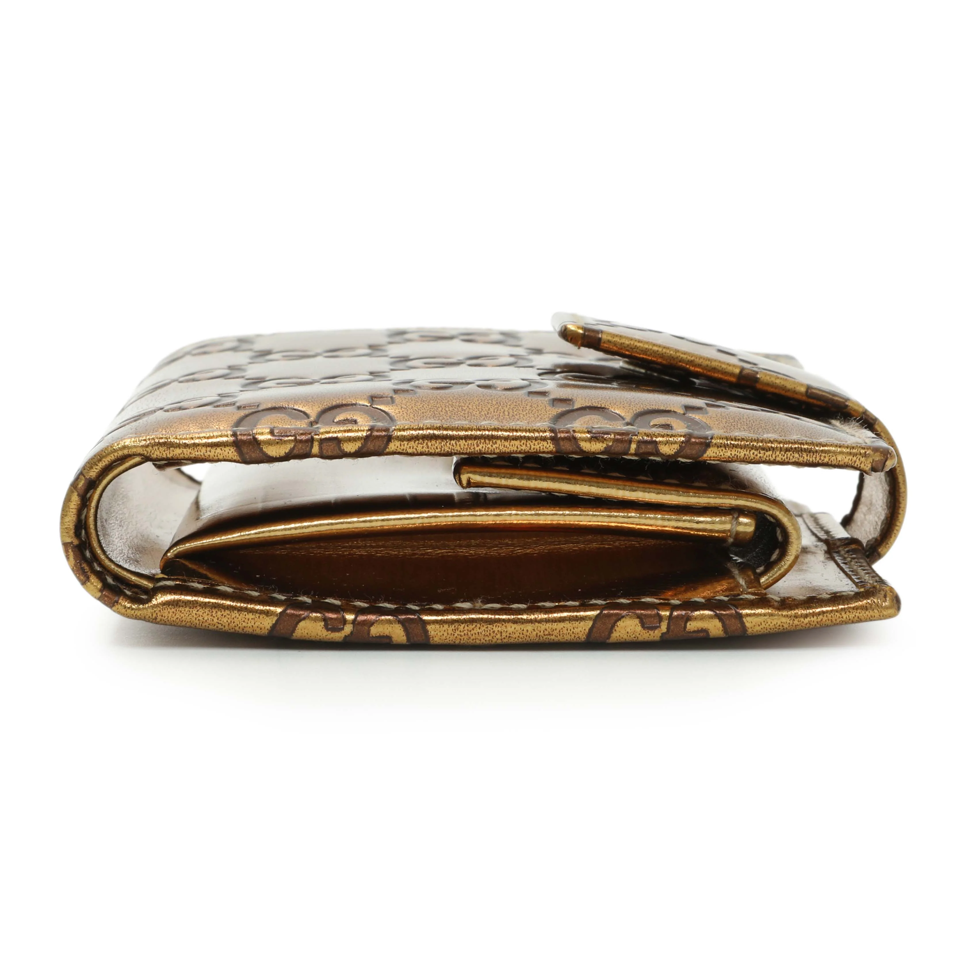 Gucci Bronze Guccissima Compact Wallet - Image 3