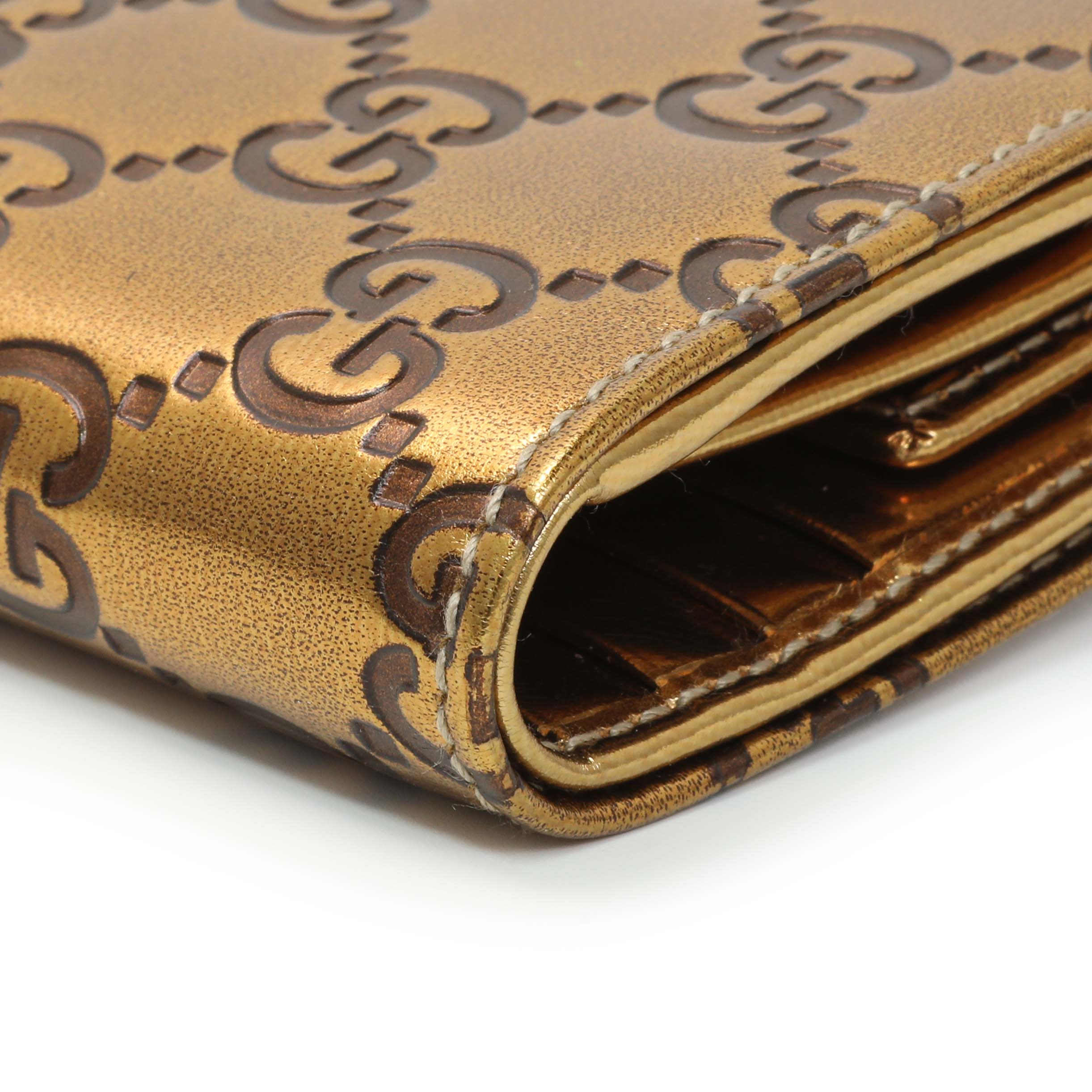 Gucci Bronze Guccissima Compact Wallet - Image 7