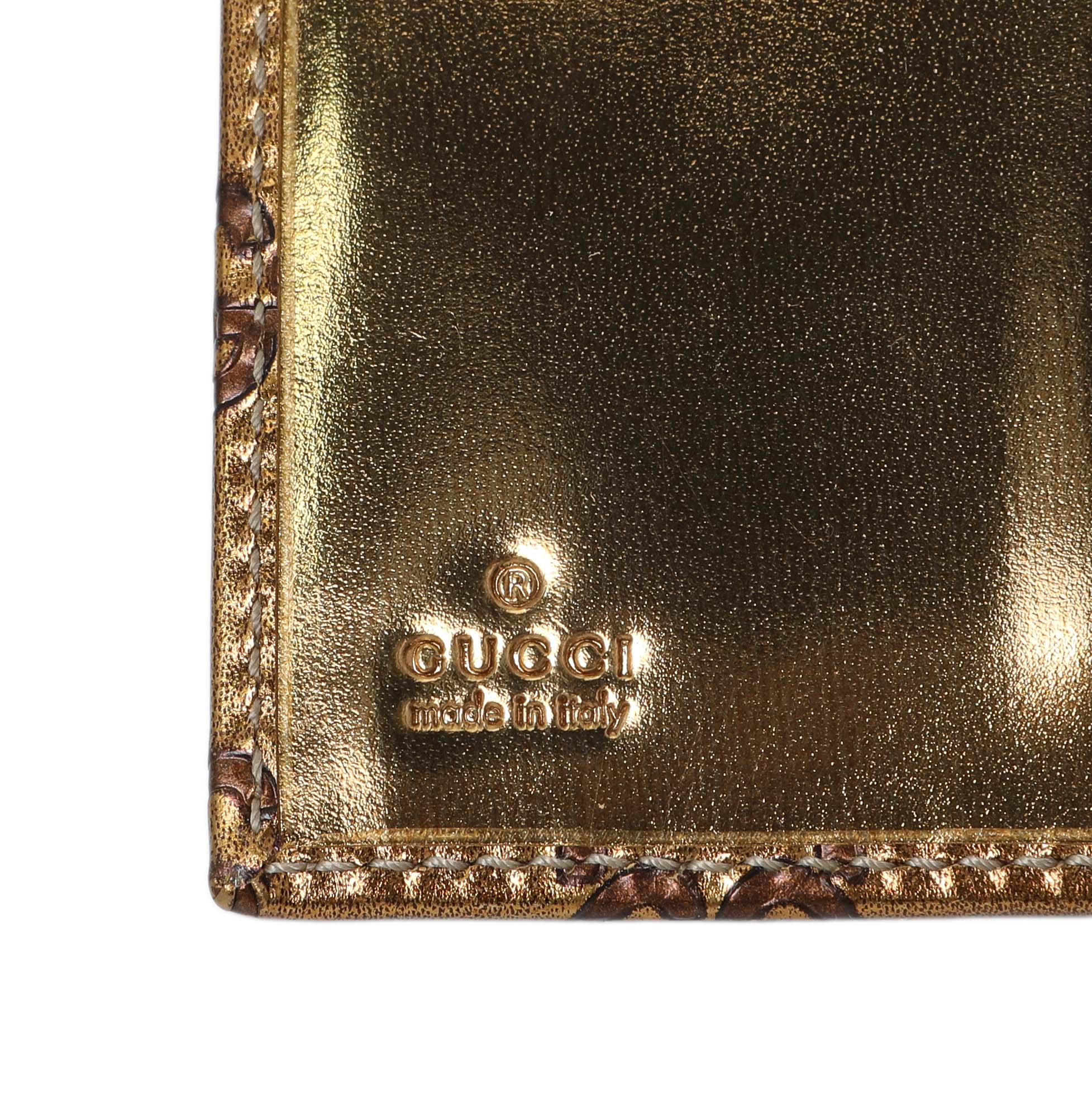 Gucci Bronze Guccissima Compact Wallet - Image 9