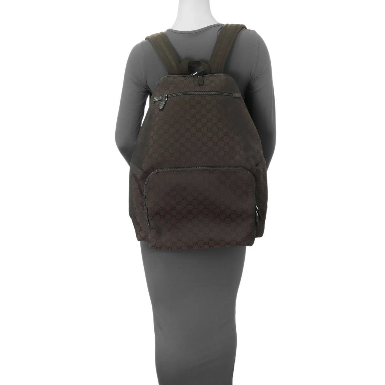 Gucci Brown Monogram Nylon Day Backpack - Image 8