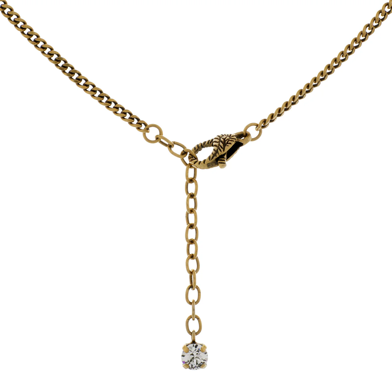 Gucci Crystal Double G Pendant Necklace - Image 3