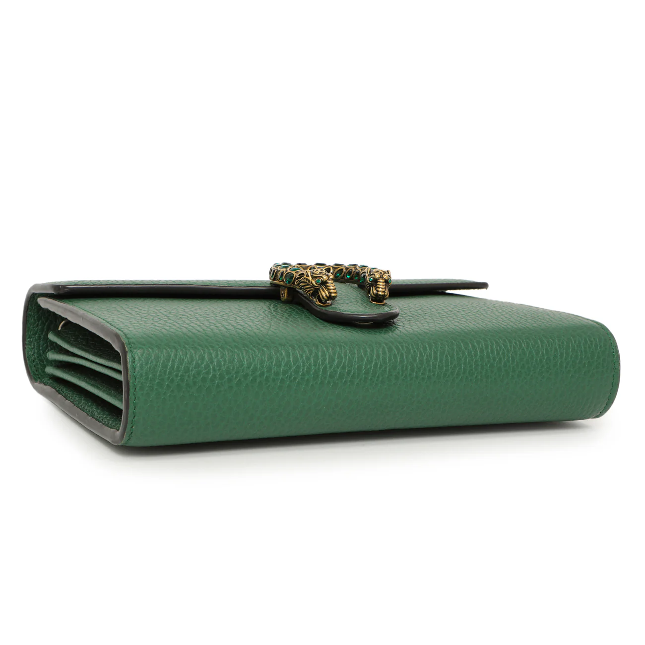 Gucci Emerald Calfskin Mini Dionysus Chain Wallet - Image 3
