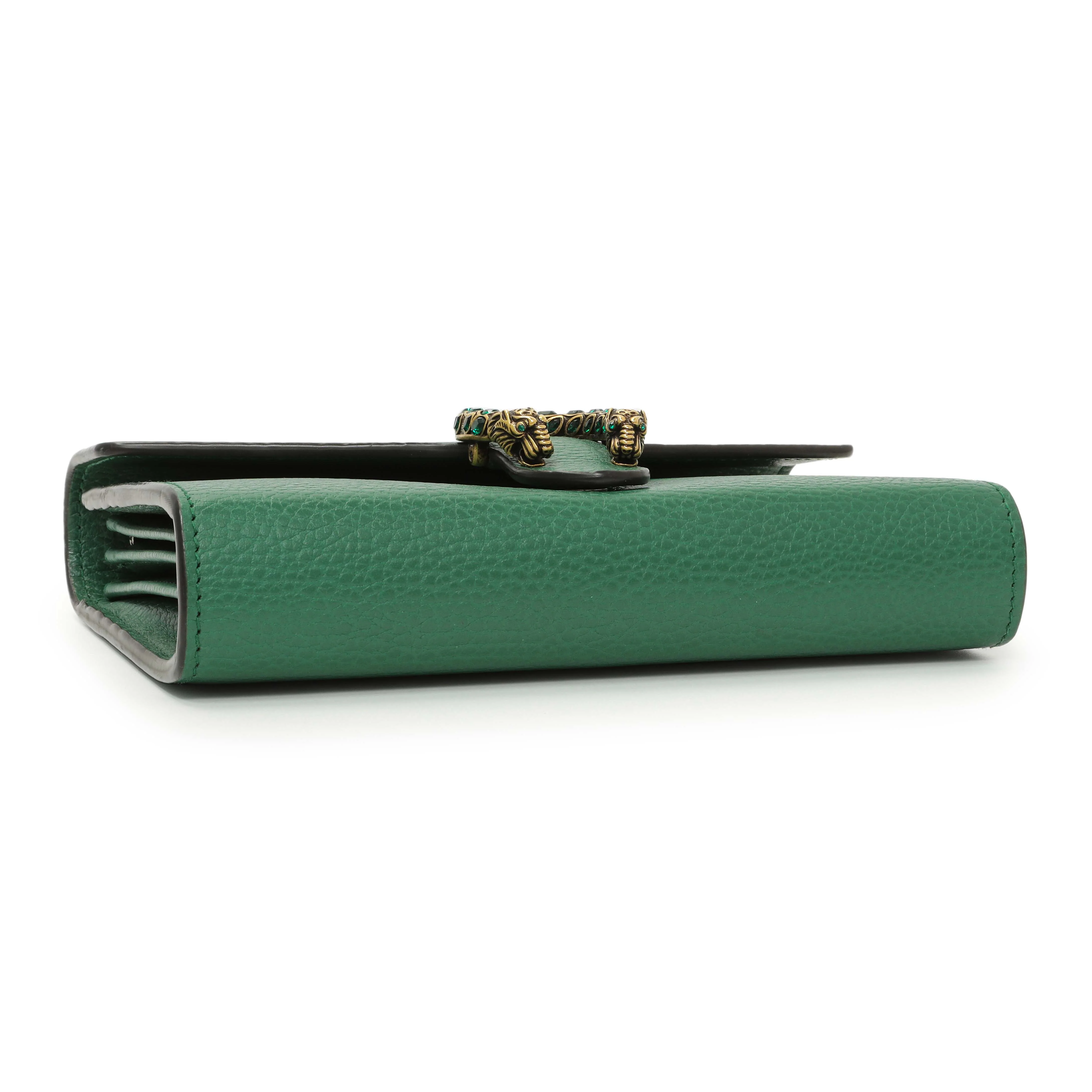 Gucci Emerald Calfskin Mini Dionysus Chain Wallet - Image 3