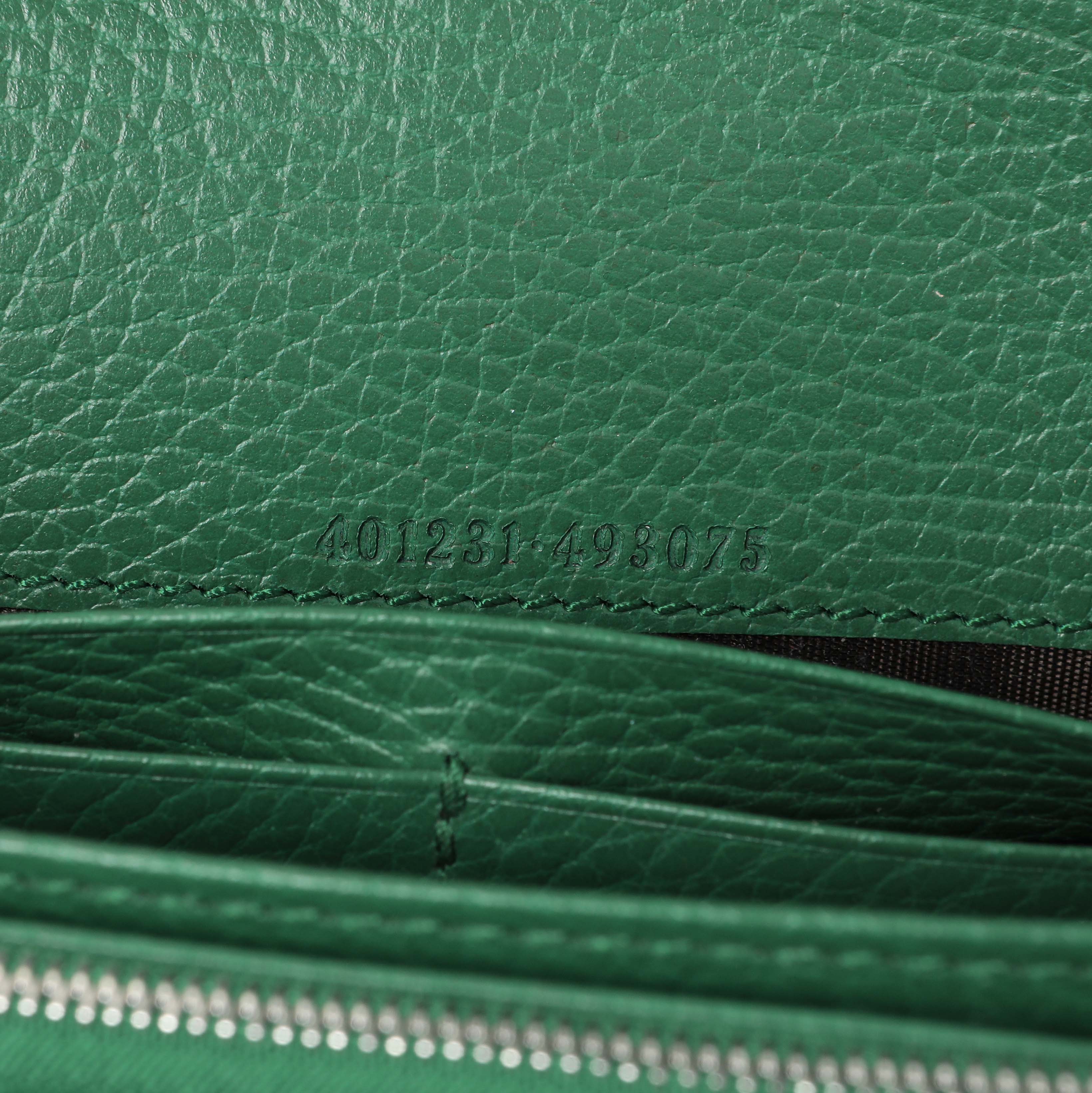 Gucci Emerald Calfskin Mini Dionysus Chain Wallet - Image 6