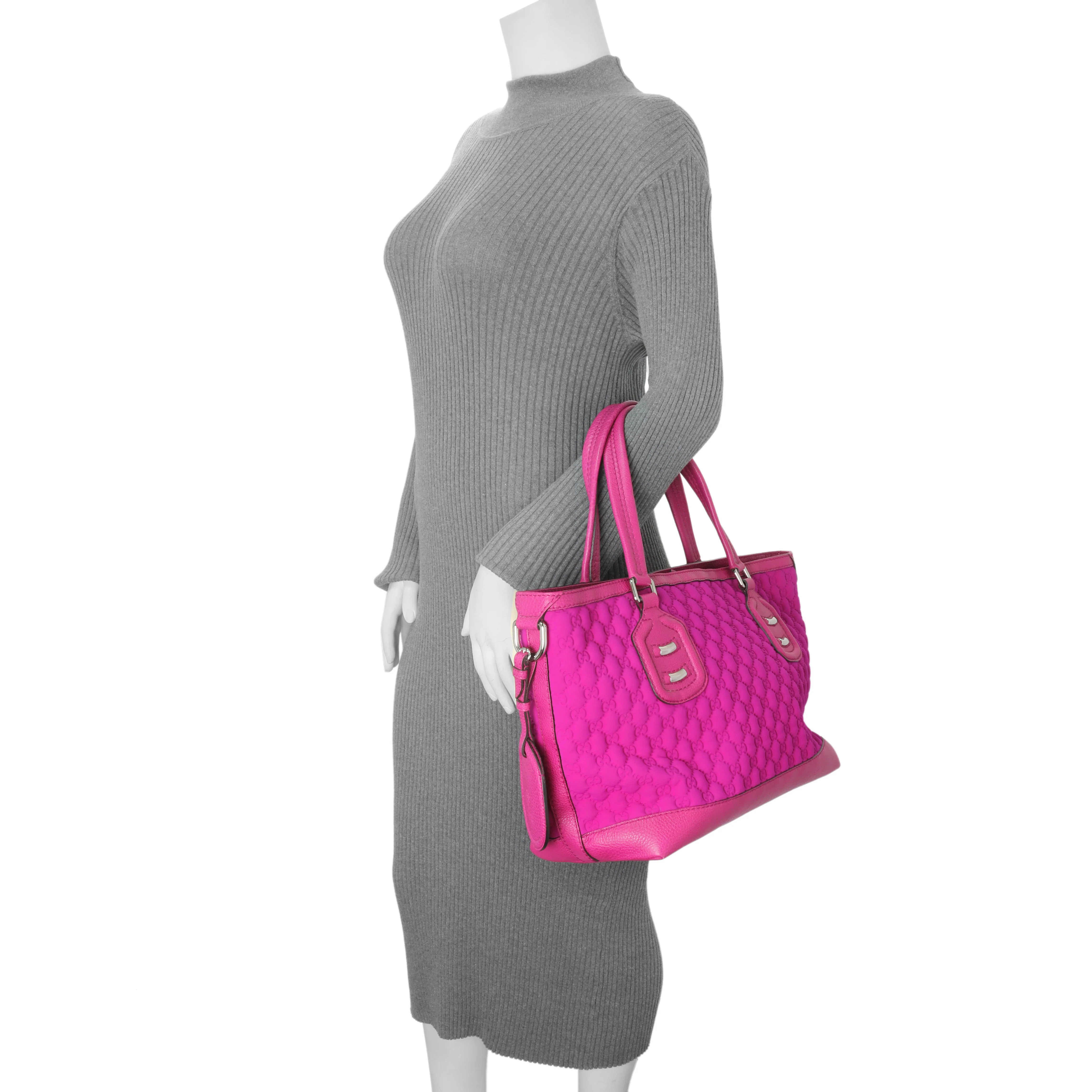 Gucci Fuchsia Guccissima Neoprene Techno Tote - Image 11