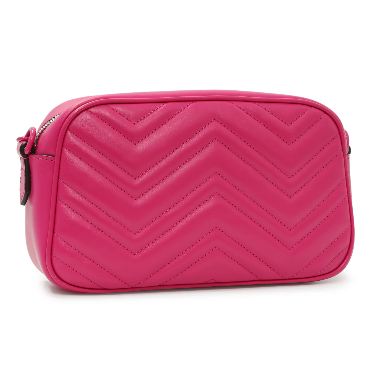 Gucci Fuxia Calfskin Marmont Chain Bag - Image 2