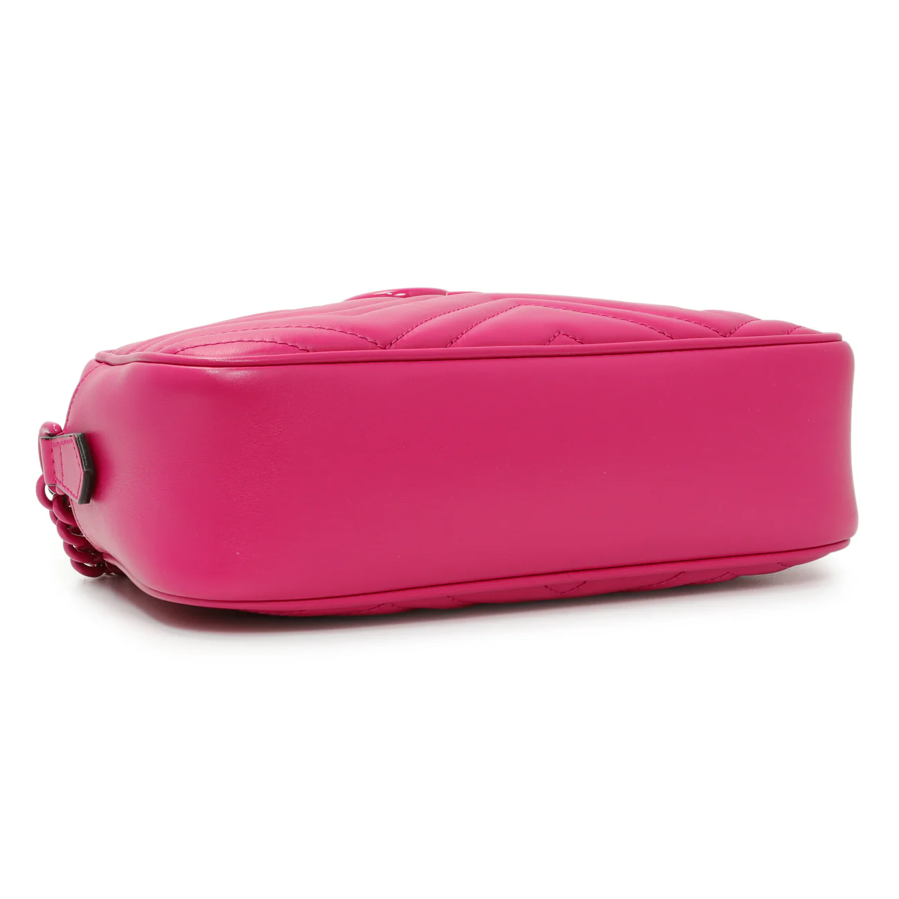 Gucci Fuxia Calfskin Marmont Chain Bag - Image 3