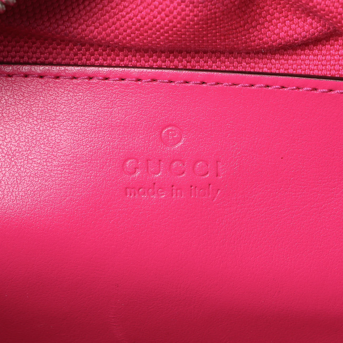 Gucci Fuxia Calfskin Marmont Chain Bag - Image 9