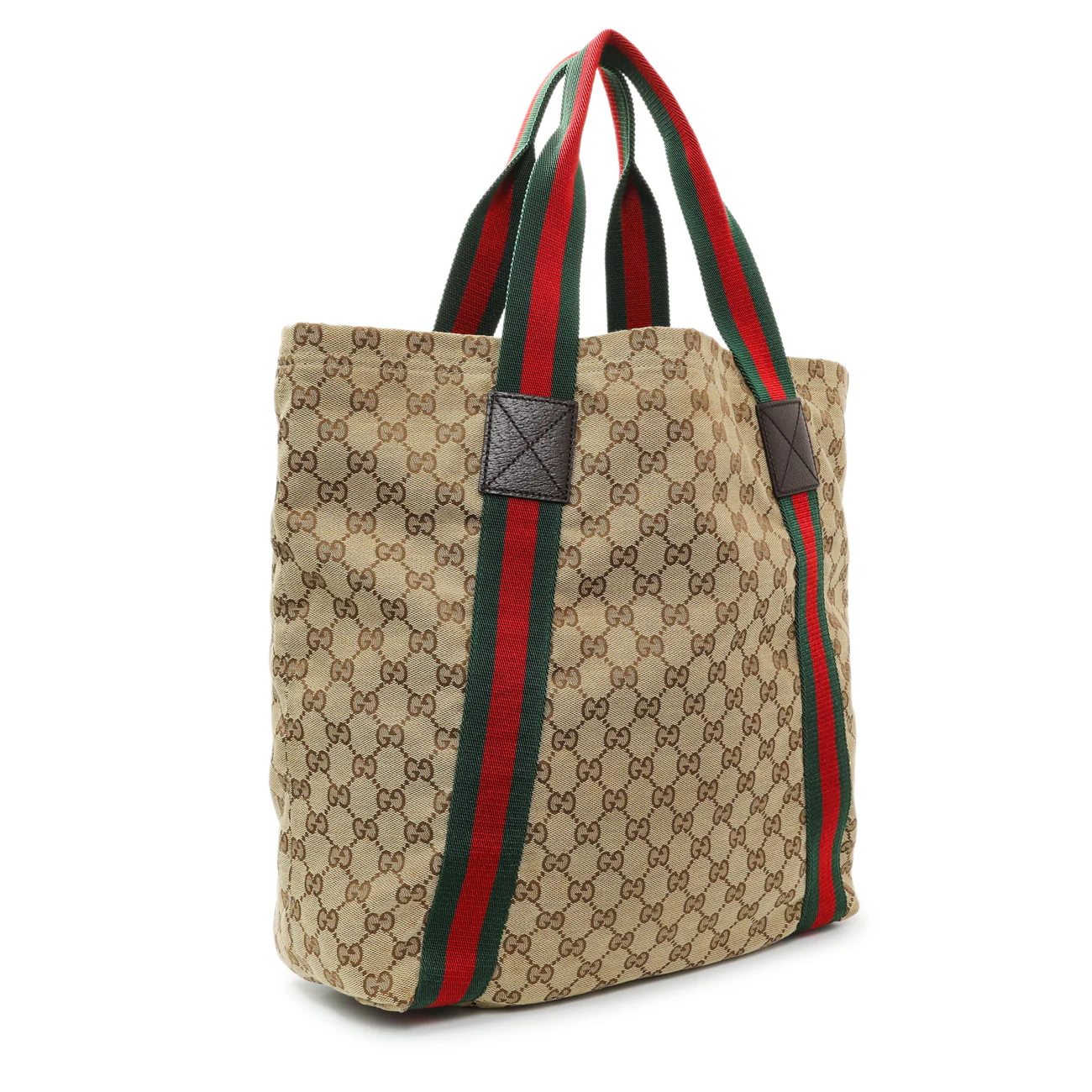 Gucci GG Monogram Medium Web Handle Vertical Tote Dark Brown - Image 2
