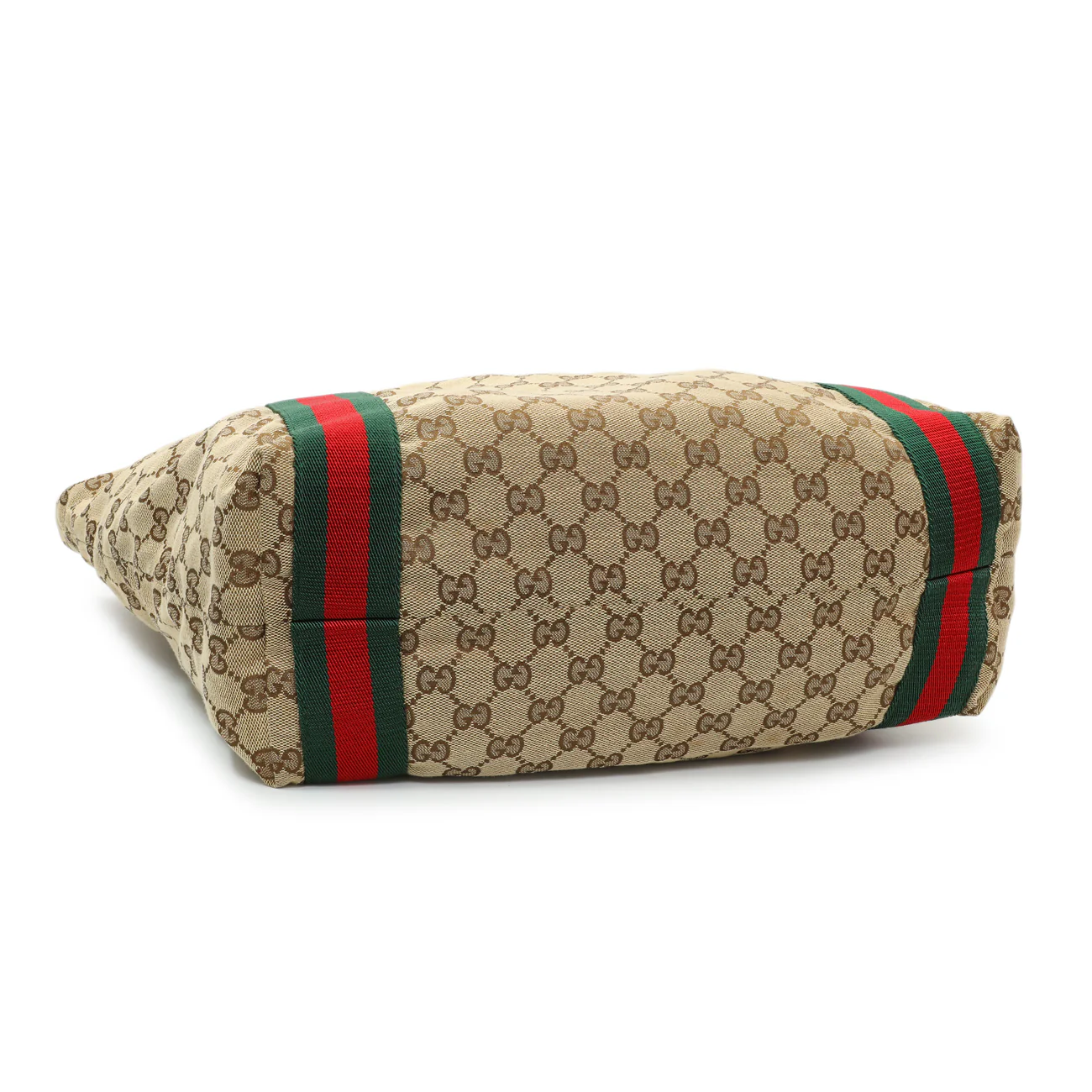Gucci GG Monogram Medium Web Handle Vertical Tote Dark Brown - Image 3