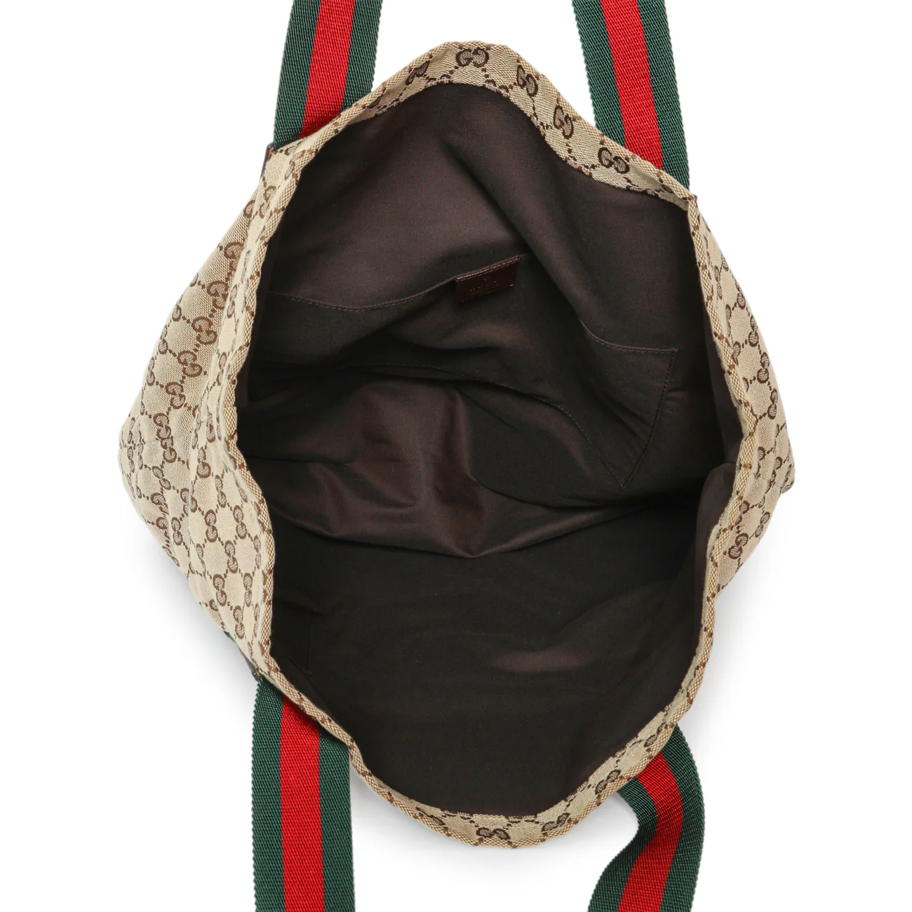 Gucci GG Monogram Medium Web Handle Vertical Tote Dark Brown - Image 4