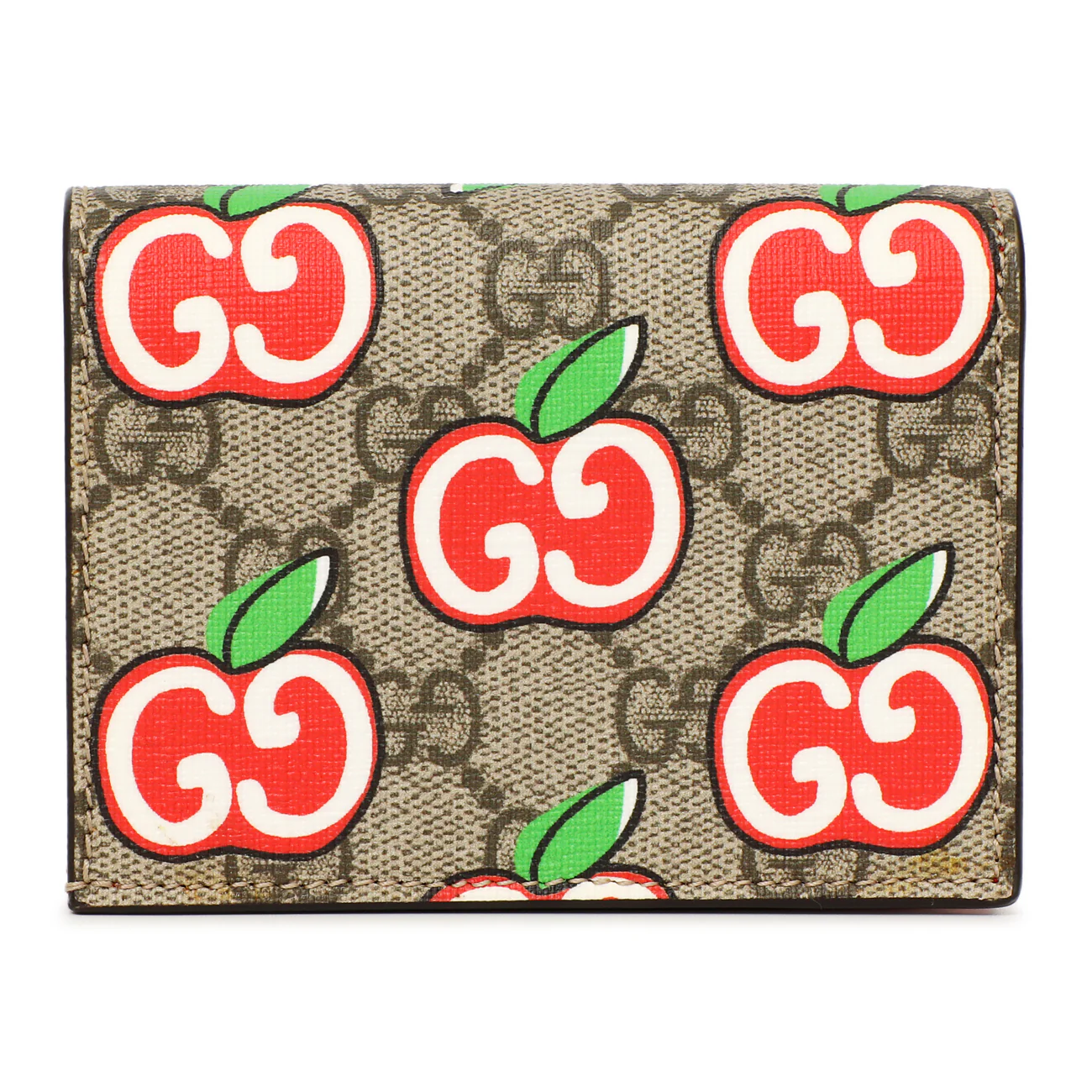 Gucci GG Supreme Monogram Apple Card Case Wallet - Image 2