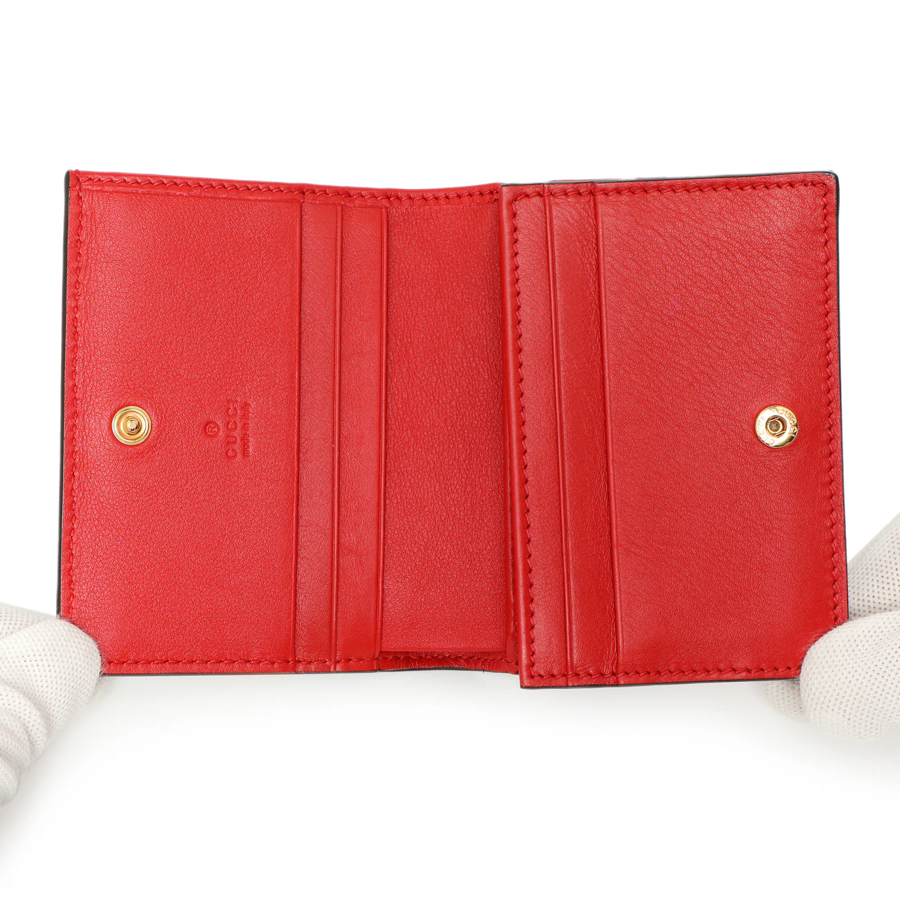 Gucci GG Supreme Monogram Apple Card Case Wallet - Image 4