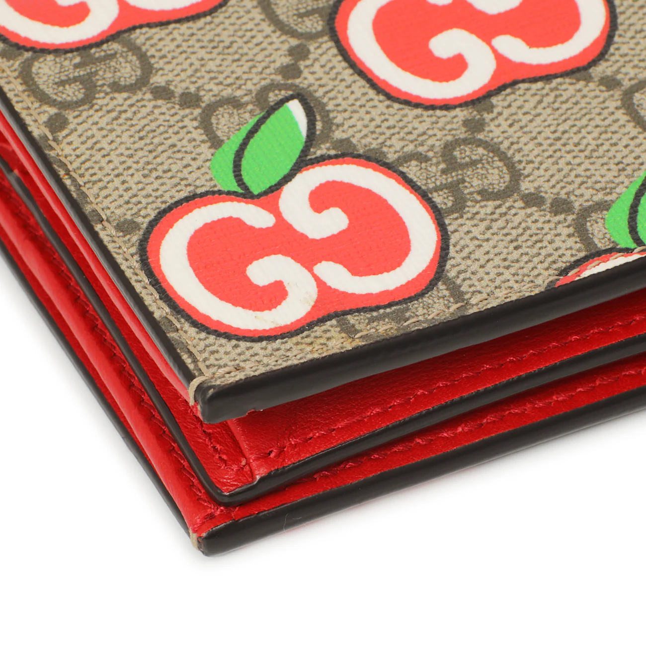 Gucci GG Supreme Monogram Apple Card Case Wallet - Image 7