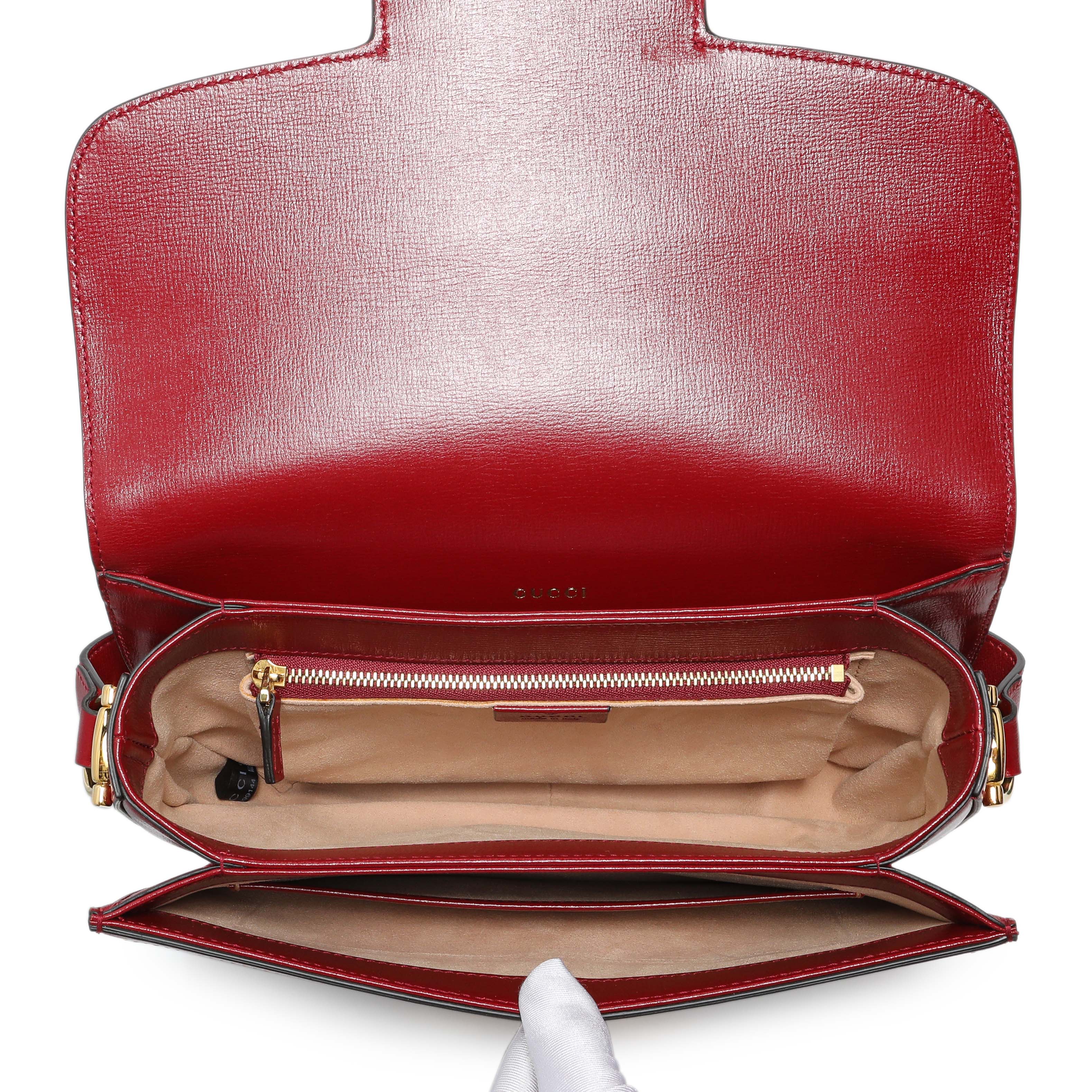 Gucci GG Supreme Monogram Azalea Calfskin Horsebit 1955 Shoulder Bag - Image 4
