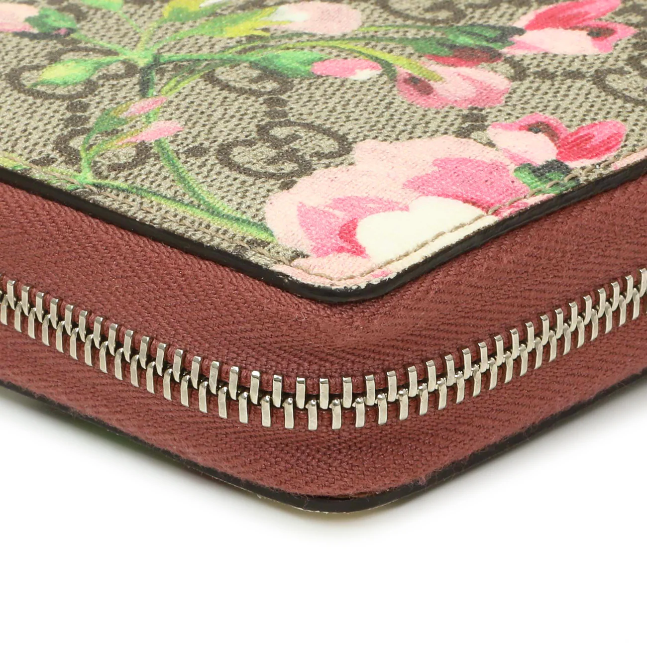 Gucci GG Supreme Monogram Blooms Wristlet Wallet - Image 4
