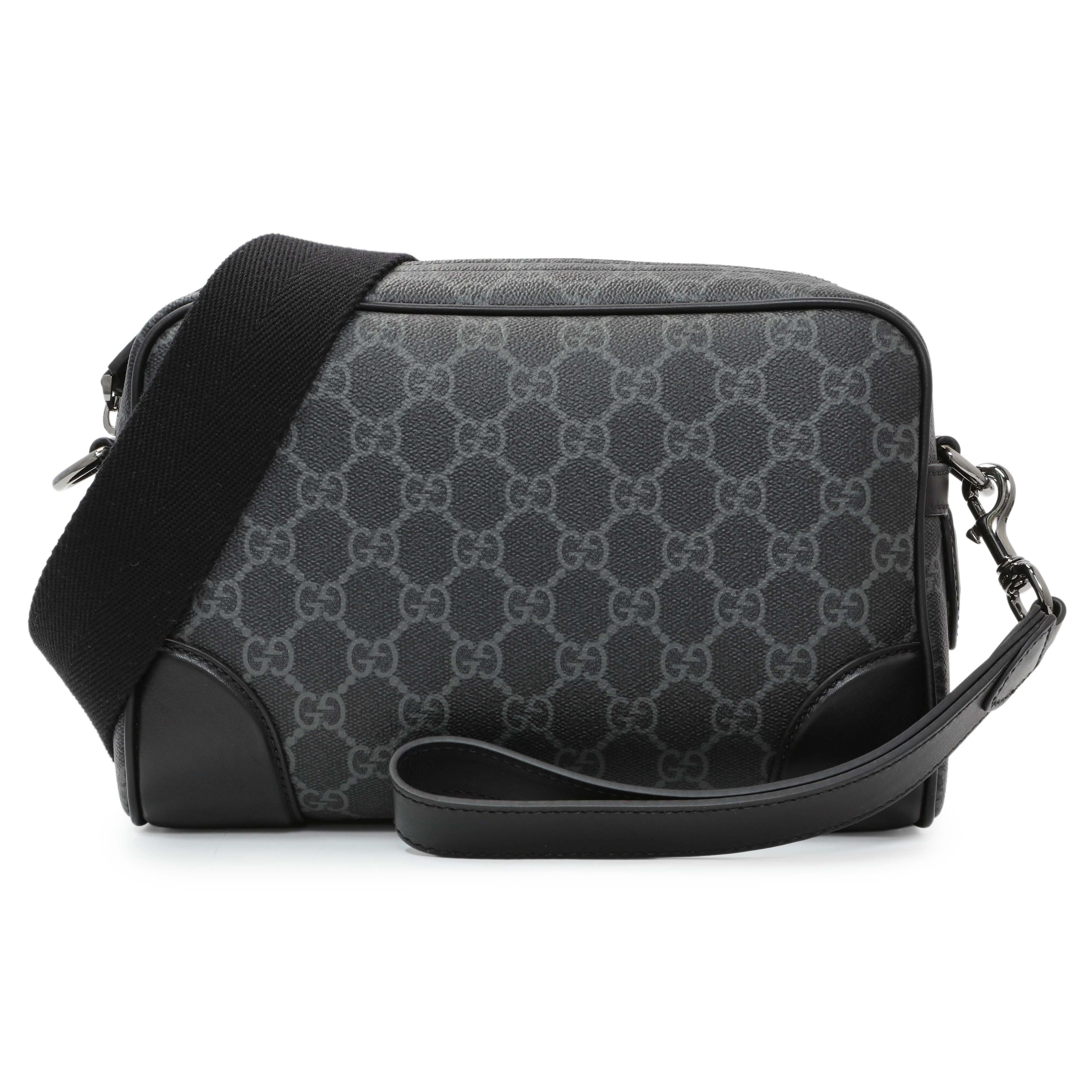 Gucci GG Supreme Monogram Calfskin Emblem Small Crossbody