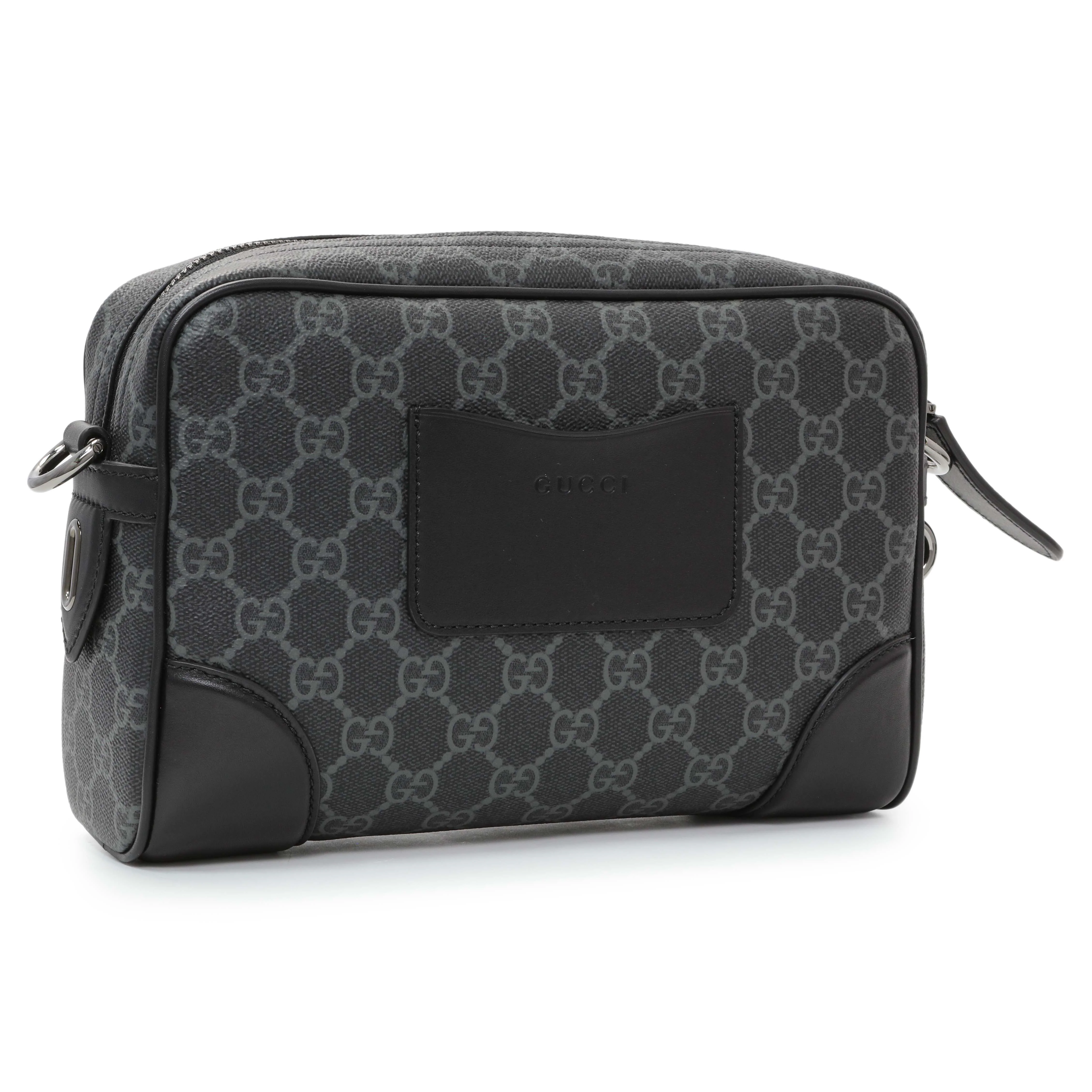 Gucci GG Supreme Monogram Calfskin Emblem Small Crossbody - Image 2