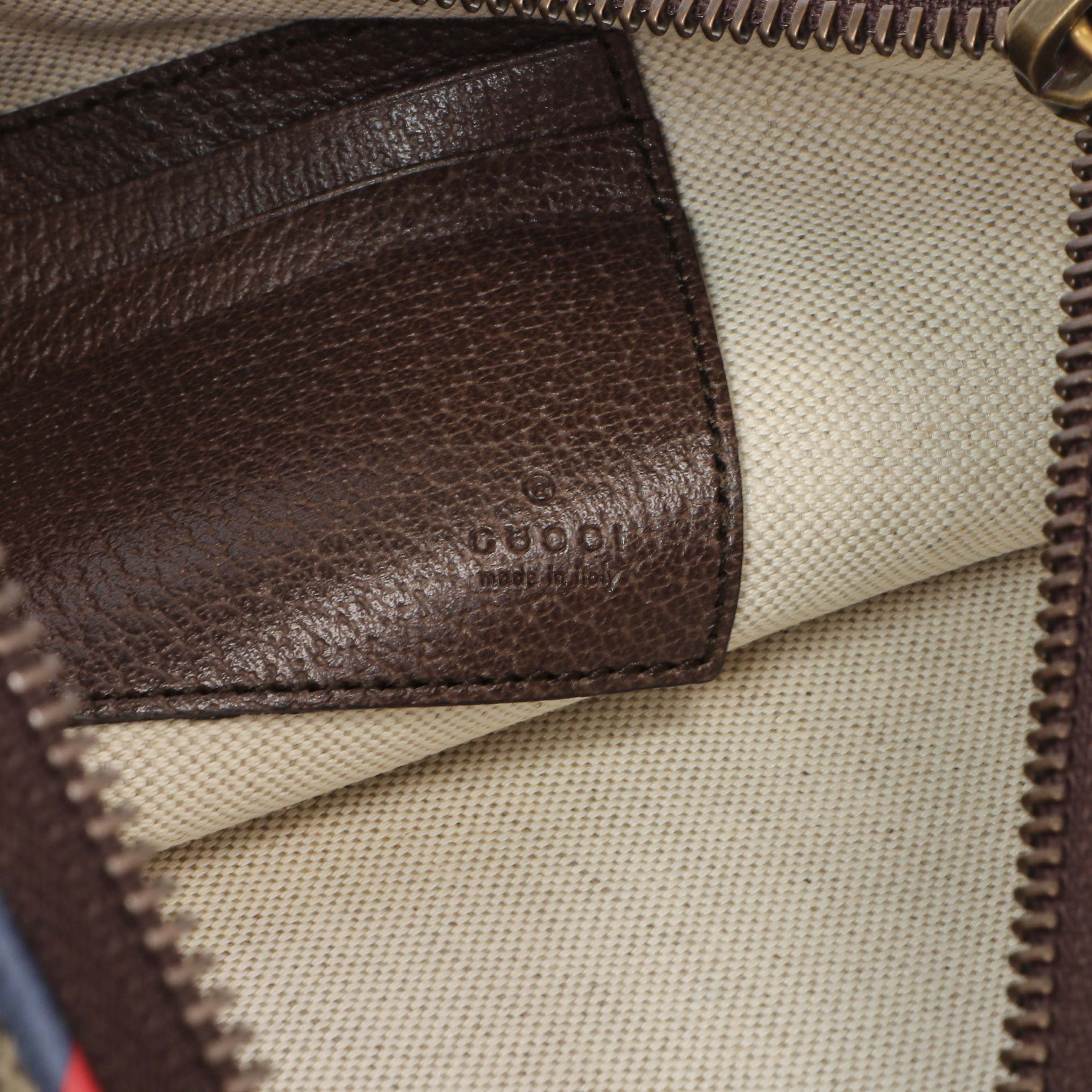 Gucci GG Supreme Monogram Courrier Neo Vintage Zip Wristlet - Image 5