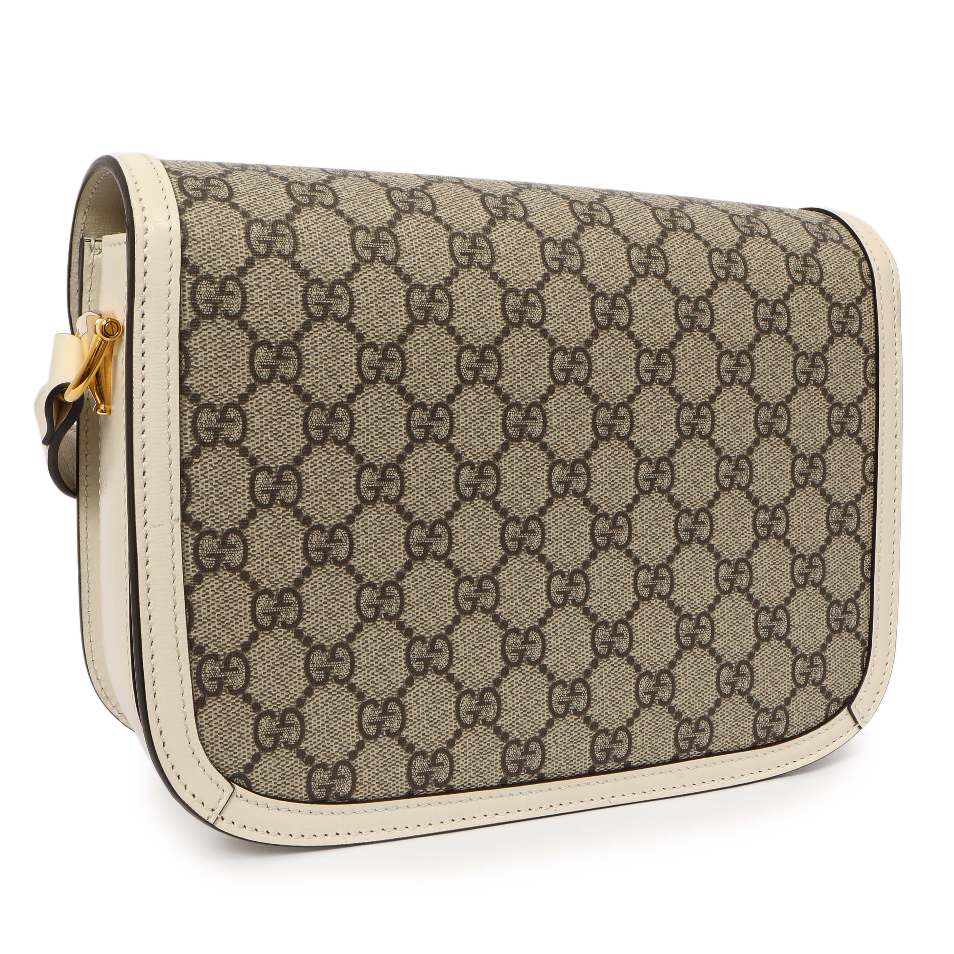 Gucci GG Supreme Monogram Horsebit 1955 Shoulder Bag - Image 3