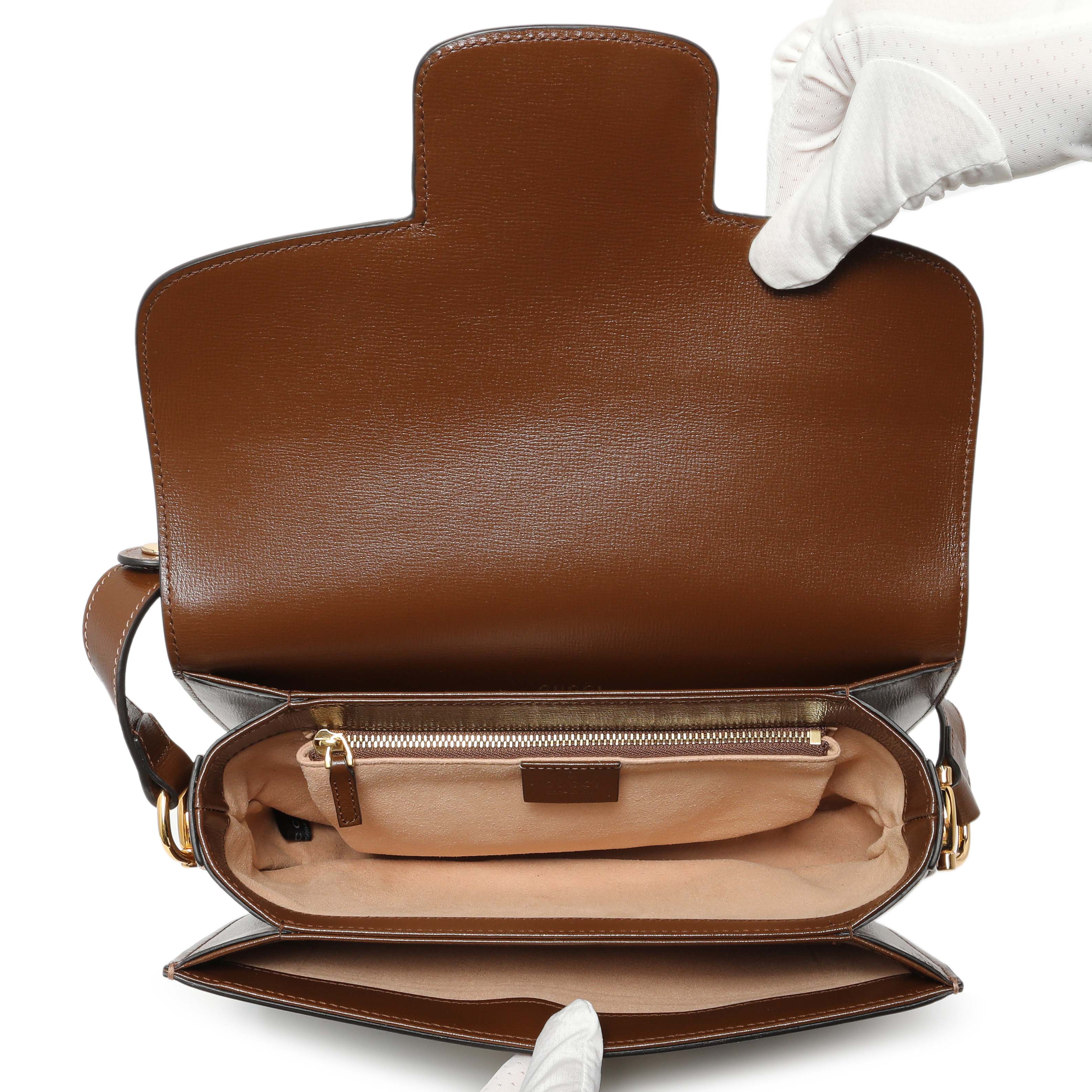 Gucci GG Supreme Monogram Medium Horsebit 1955 Shoulder Bag - Image 4