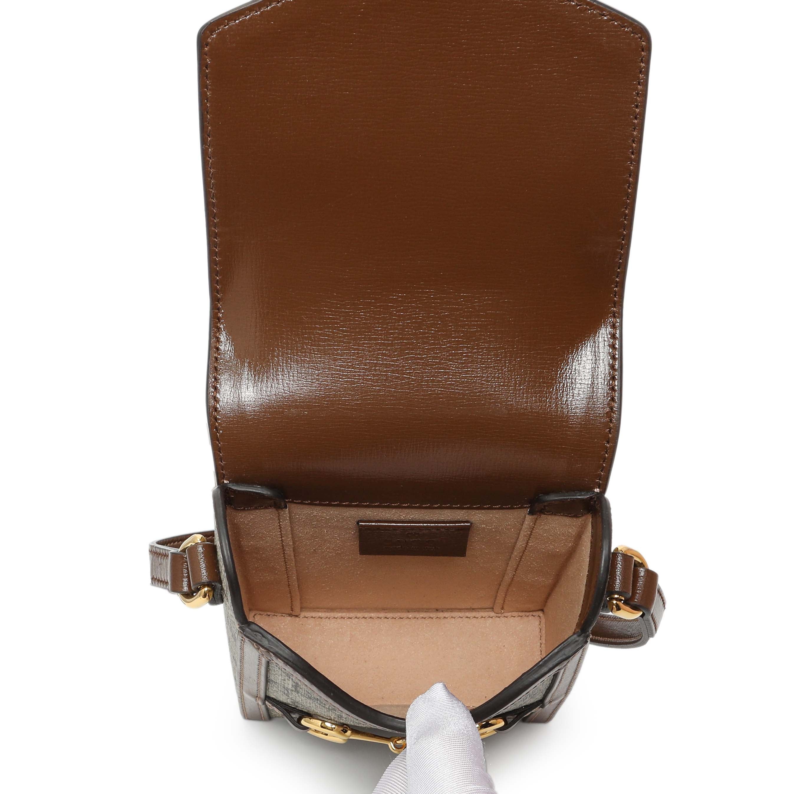 Gucci GG Supreme Monogram Mini Horsebit 1955 Shoulder Bag - Image 4