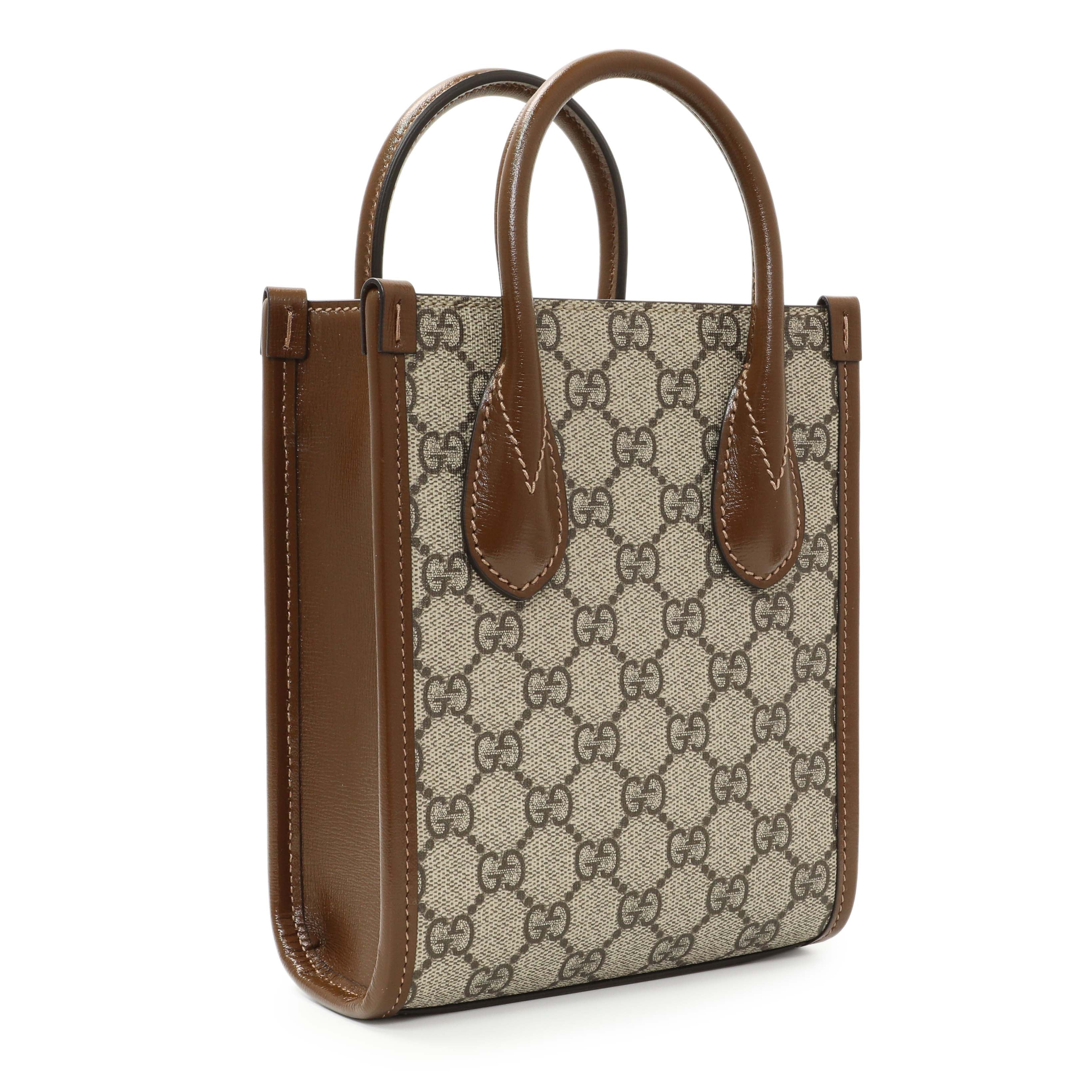 Gucci GG Supreme Monogram Mini Retro Interlocking G Tote Bag - Image 2