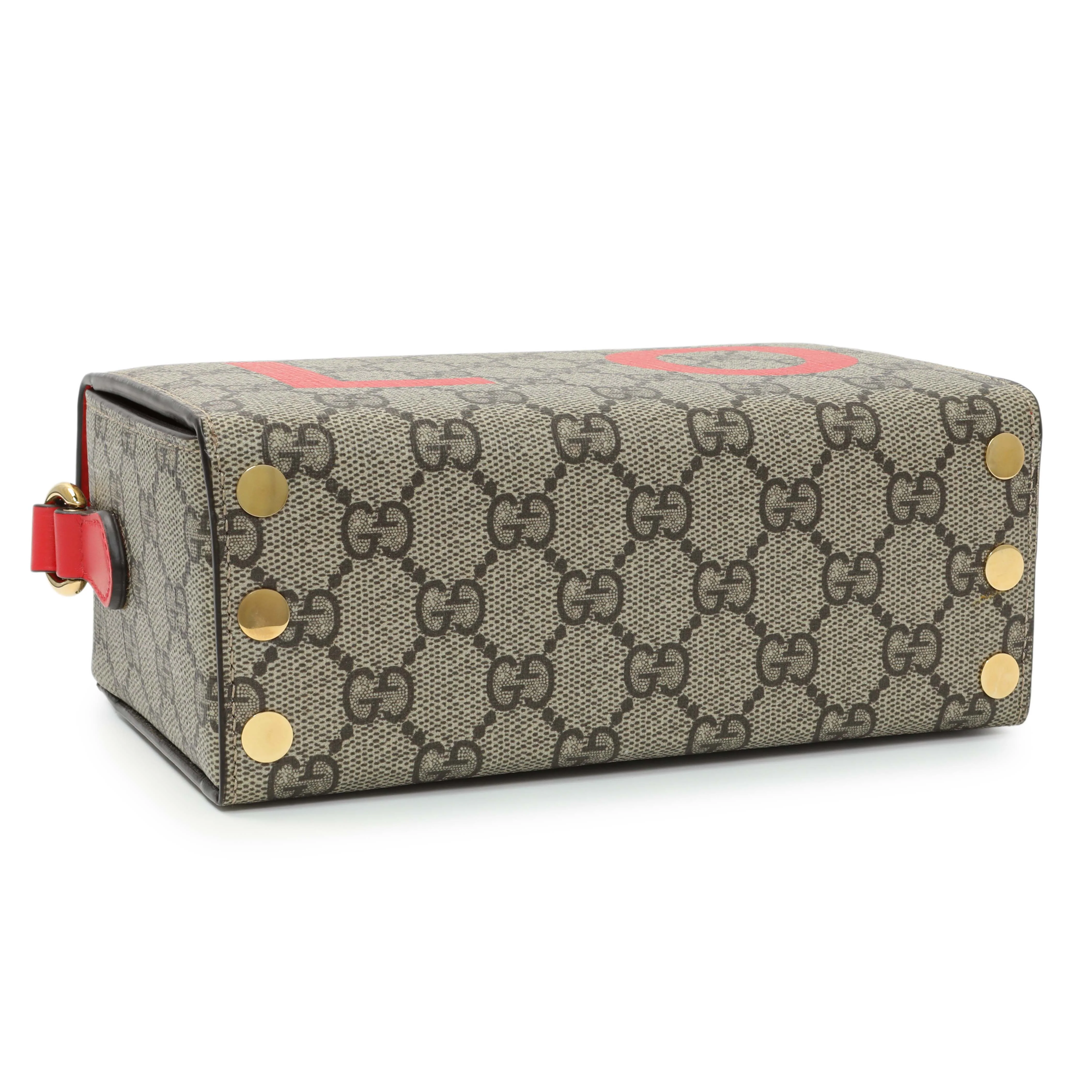 Gucci GG Supreme Monogram Moon Calfskin Love Valentines Day Padlock Case - Image 3