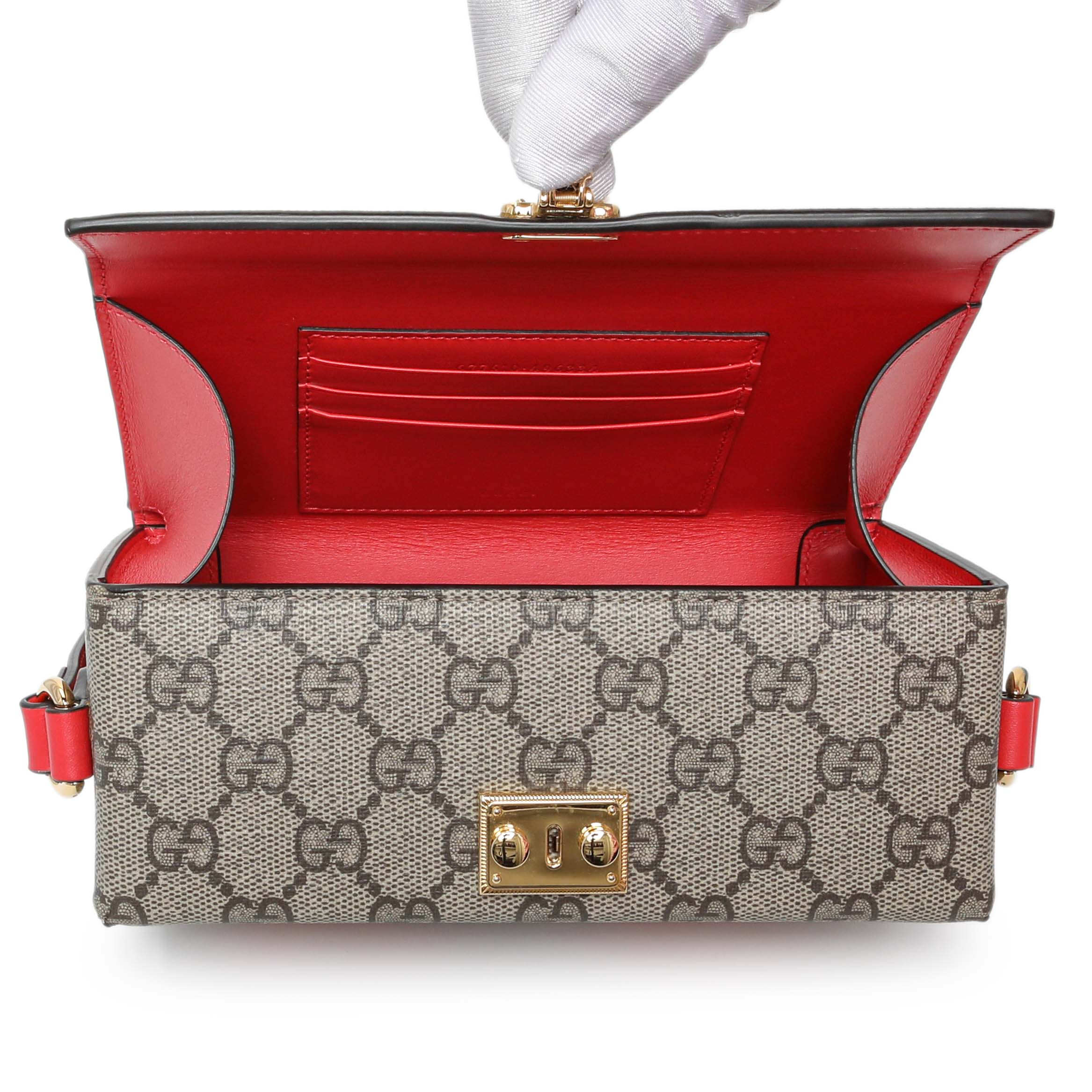 Gucci GG Supreme Monogram Moon Calfskin Love Valentines Day Padlock Case - Image 4
