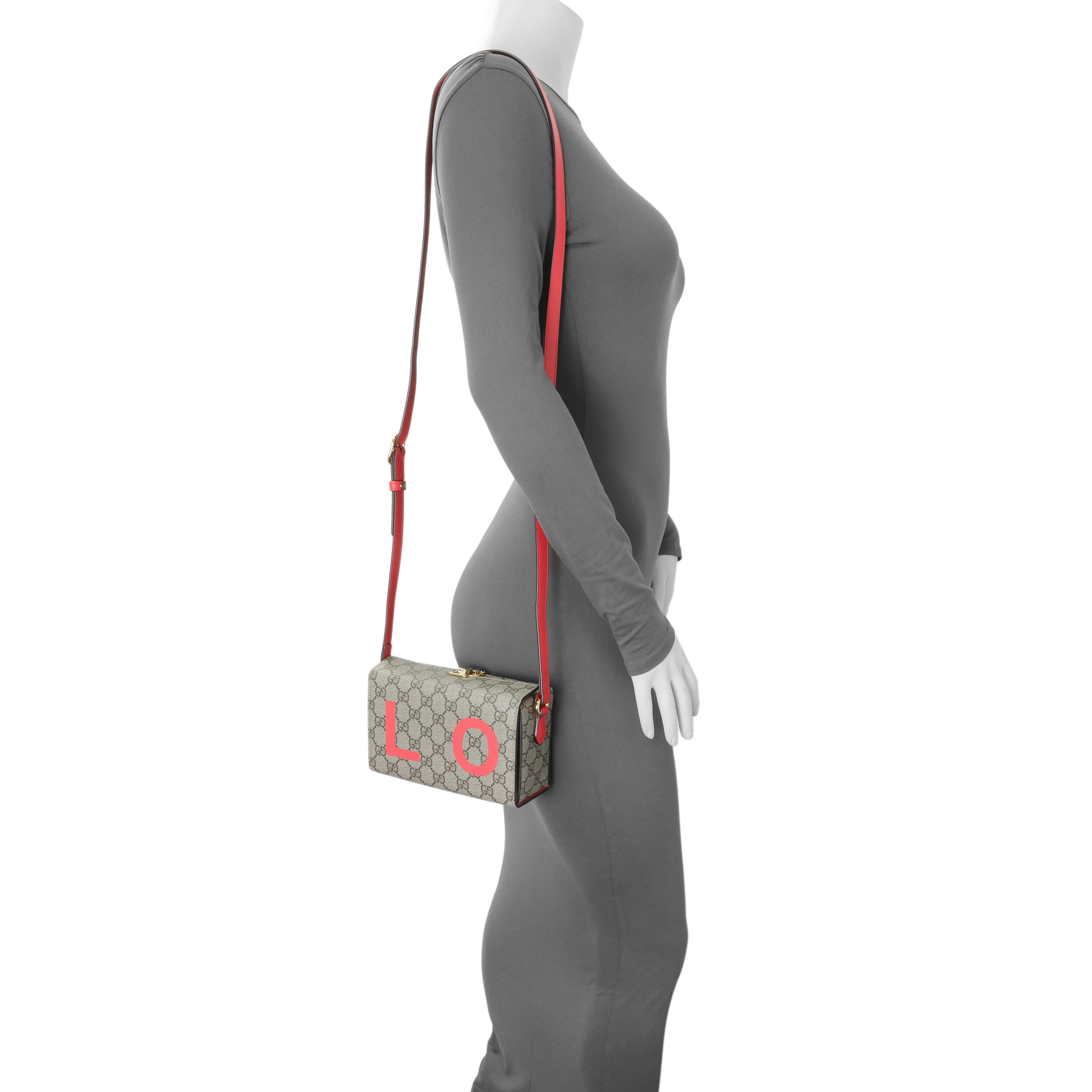 Gucci GG Supreme Monogram Moon Calfskin Love Valentines Day Padlock Case - Image 6