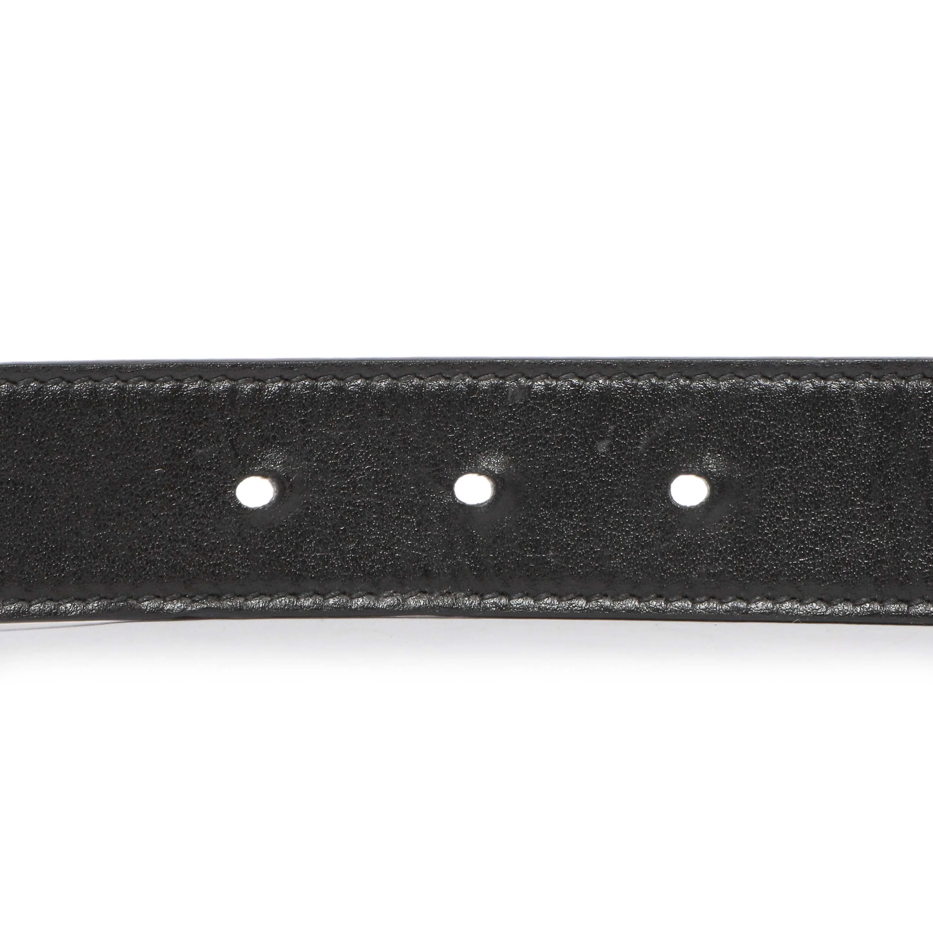 Gucci GG Supreme Monogram Plutone Calfskin Double G Reversible 30mm Belt - Image 6