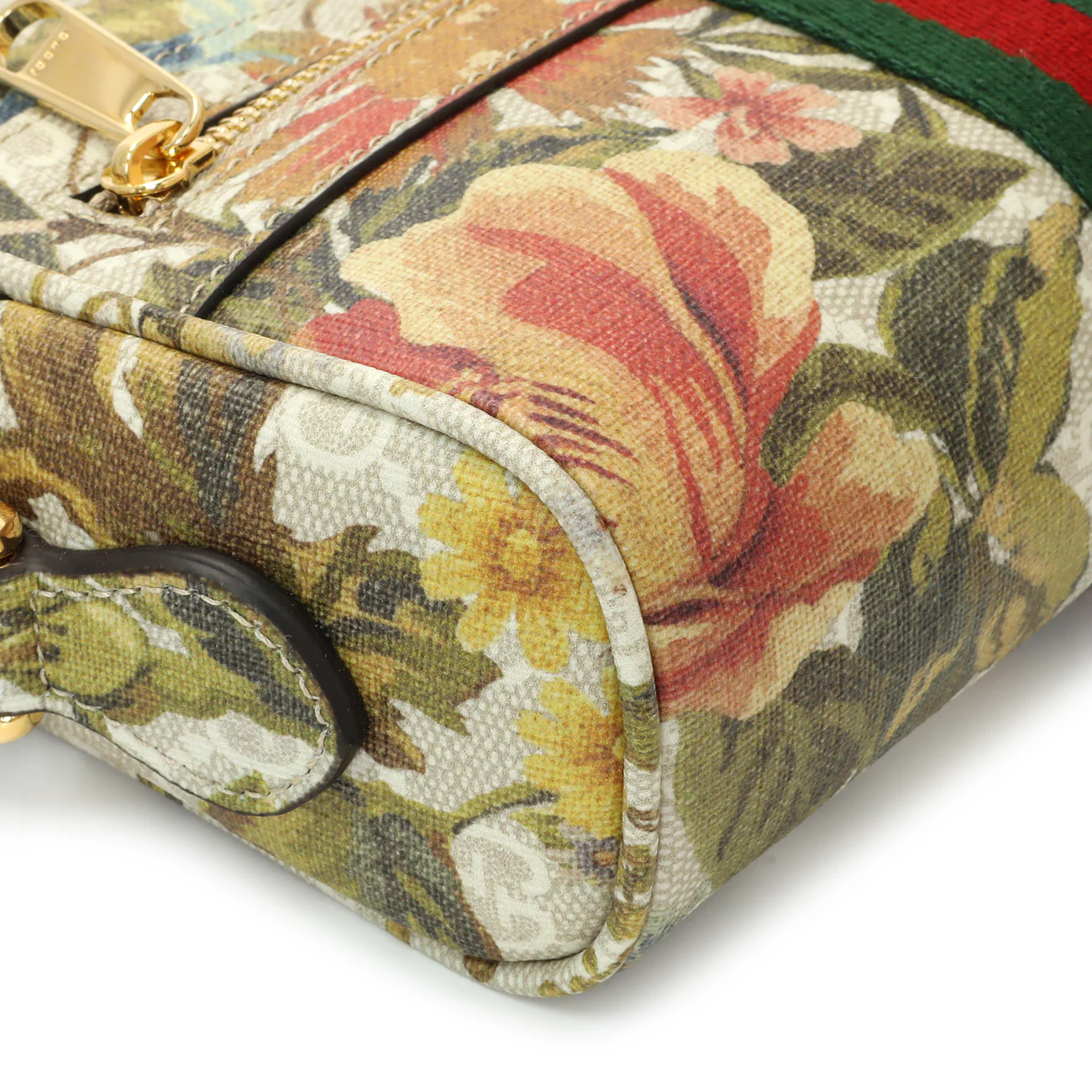 Gucci GG Supreme Monogram Water Flora Web Mini Ophidia Shoulder Bag - Image 5