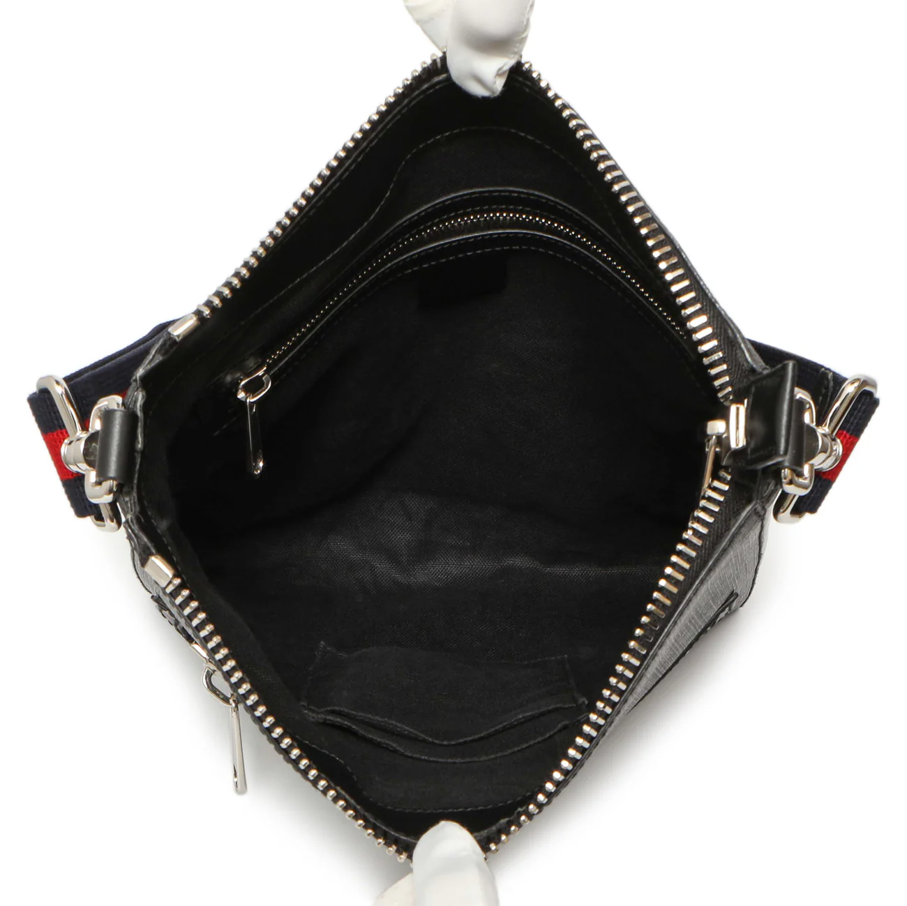 Gucci GG Supreme Monogram Web Flat Messenger Bag - Image 4
