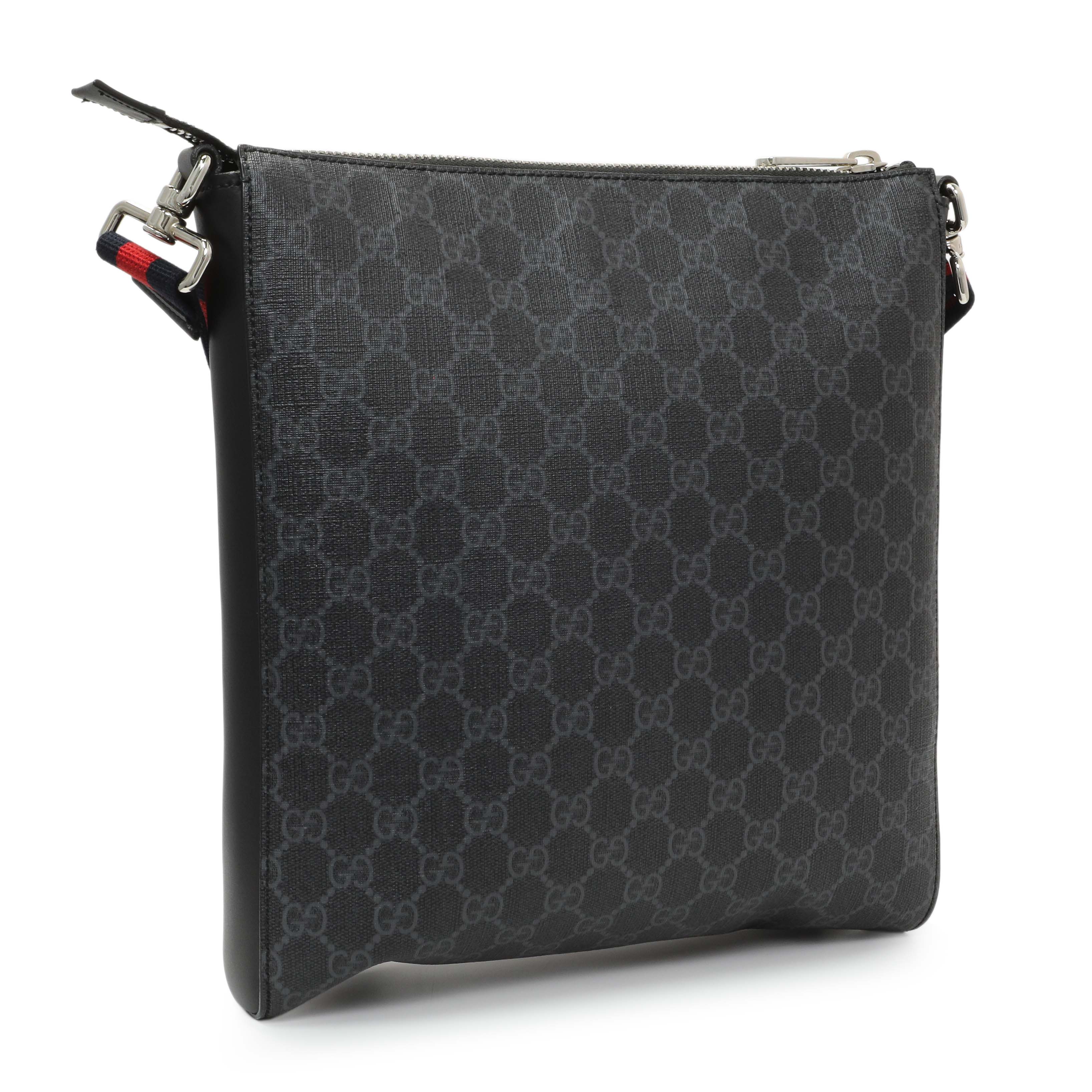 Gucci GG Supreme Monogram Web Flat Messenger Bag - Image 2