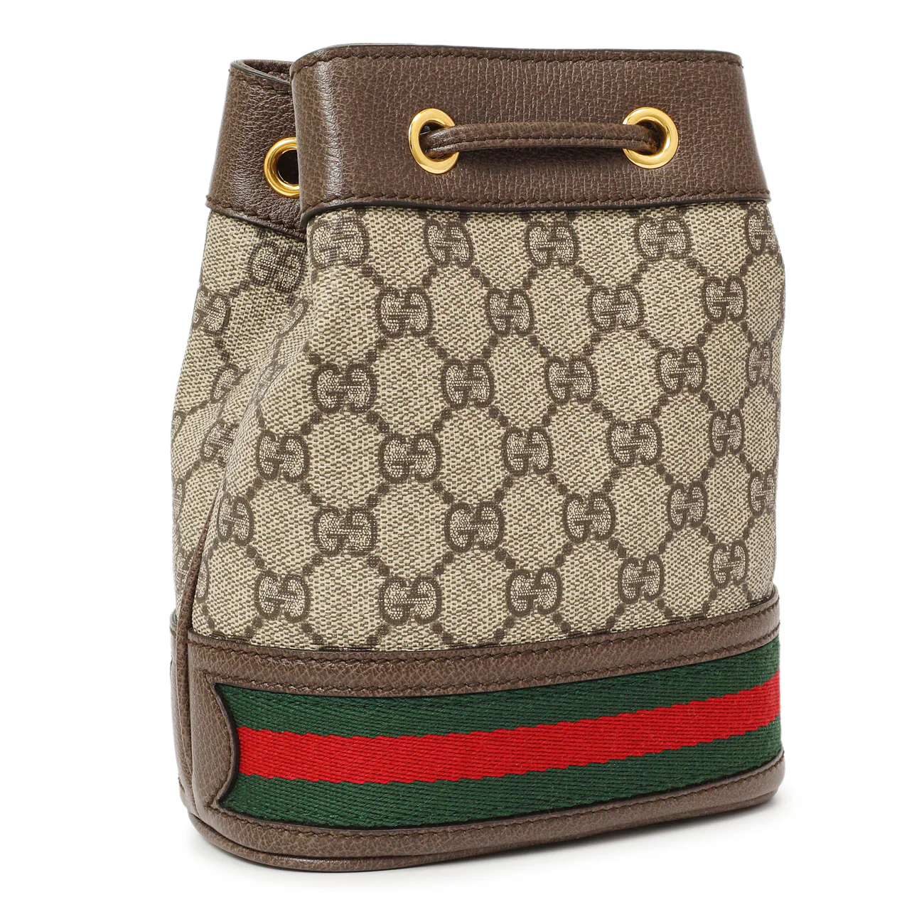 Gucci GG Supreme Monogram Web Mini Ophidia Bucket Bag - Image 3