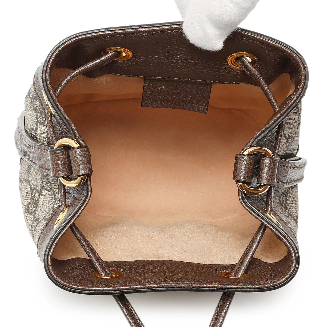 Gucci GG Supreme Monogram Web Mini Ophidia Bucket Bag - Image 5
