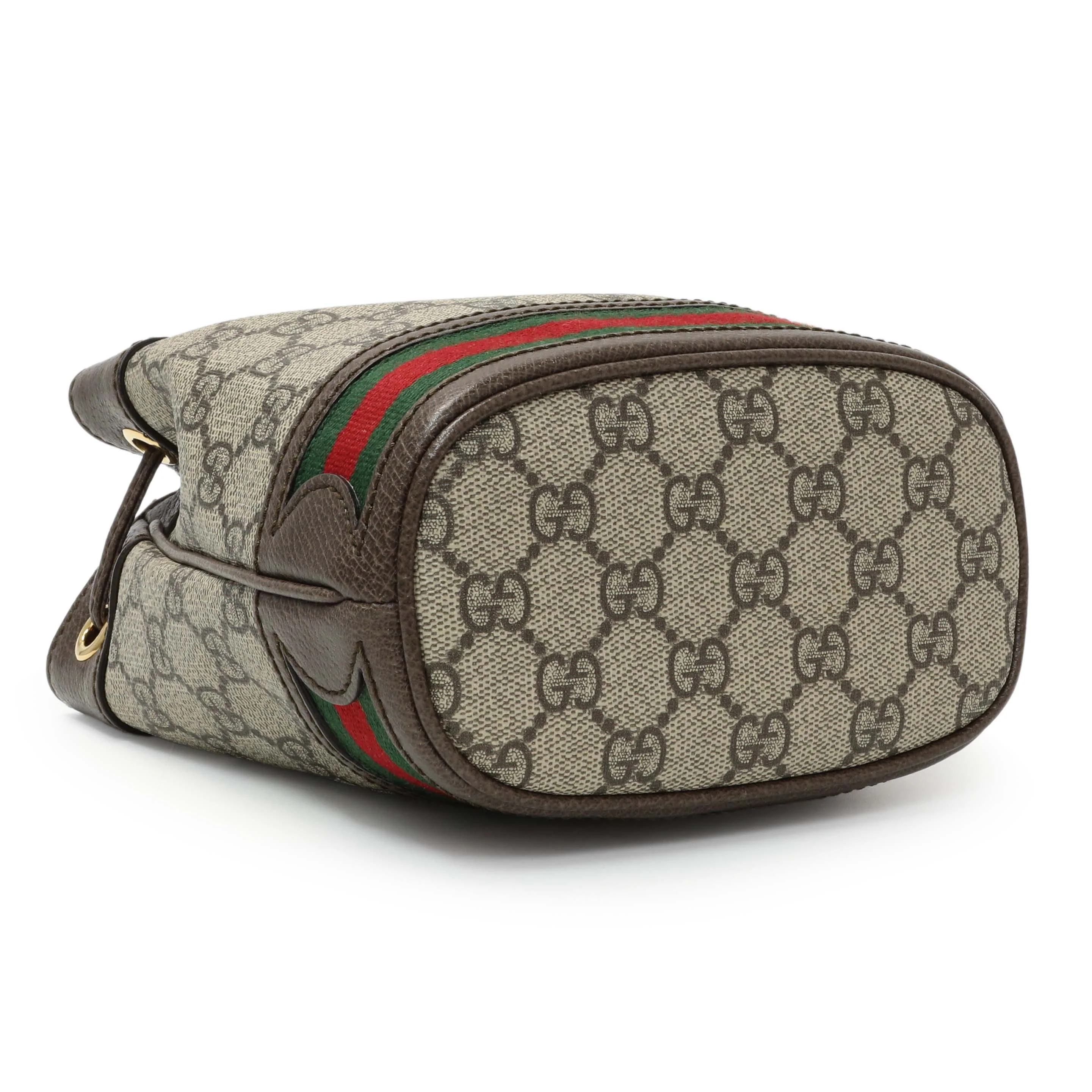 Gucci GG Supreme Monogram Web Mini Ophidia Bucket Bag - Image 3