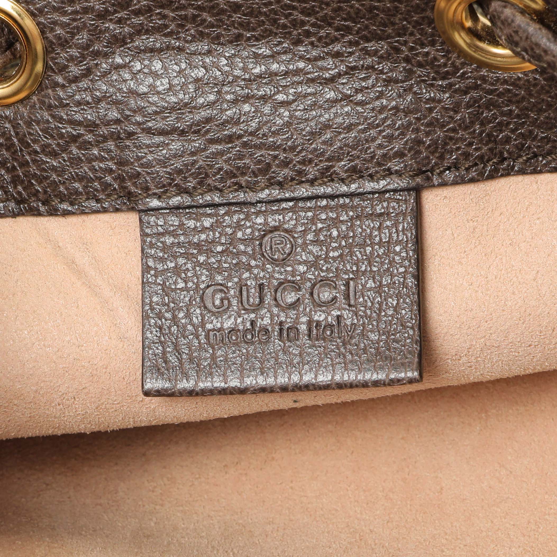Gucci GG Supreme Monogram Web Mini Ophidia Bucket Bag - Image 5