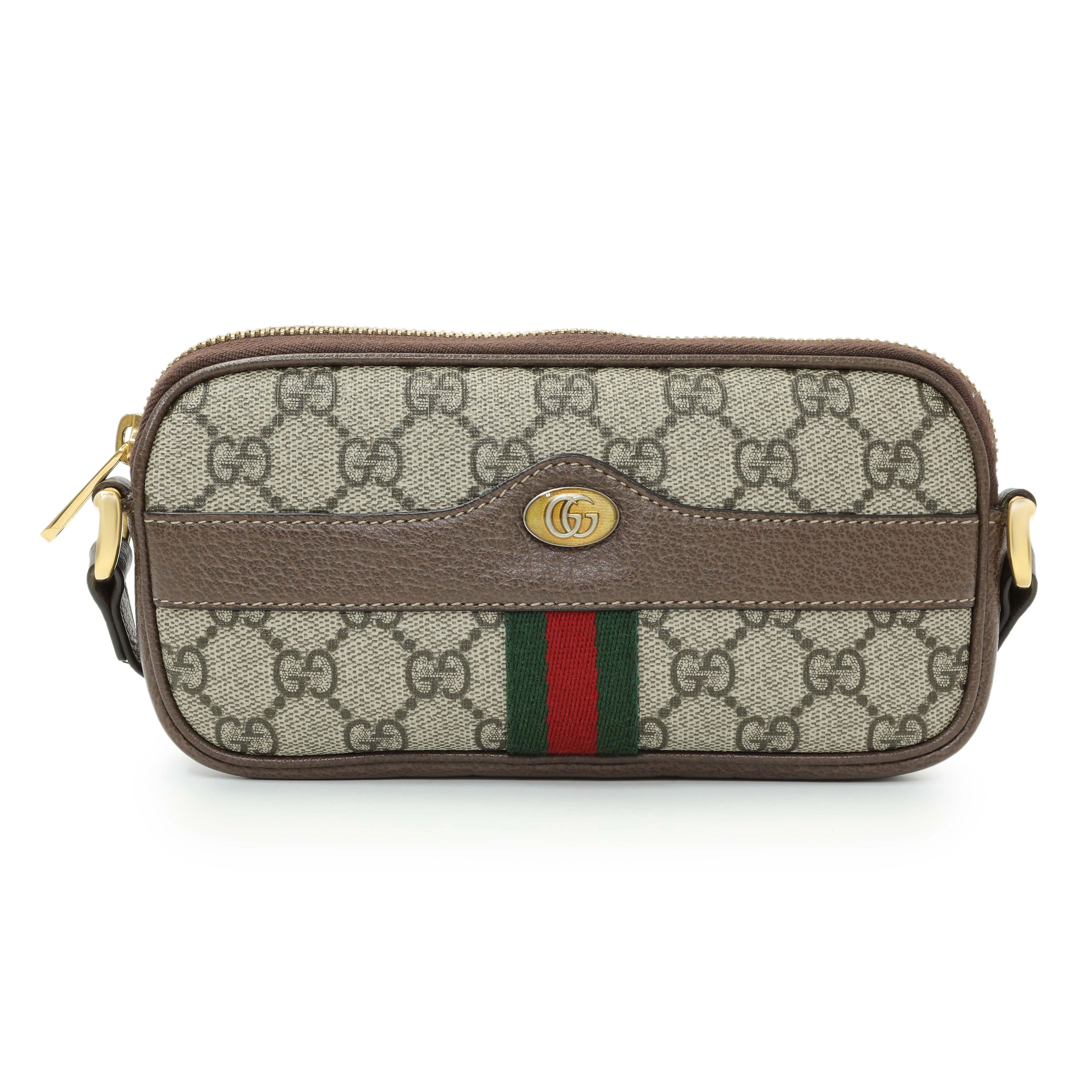 Gucci GG Supreme Monogram Web Mini Ophidia GG Bag - Image 2