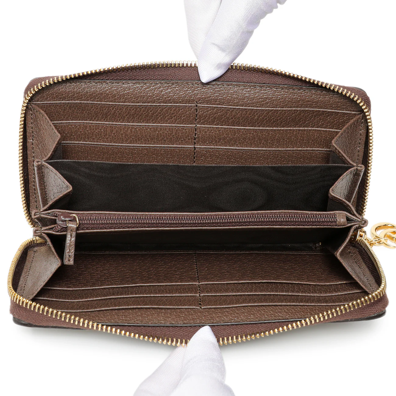 Gucci GG Supreme Monogram Web Ophidia Zip Around Wallet - Image 4