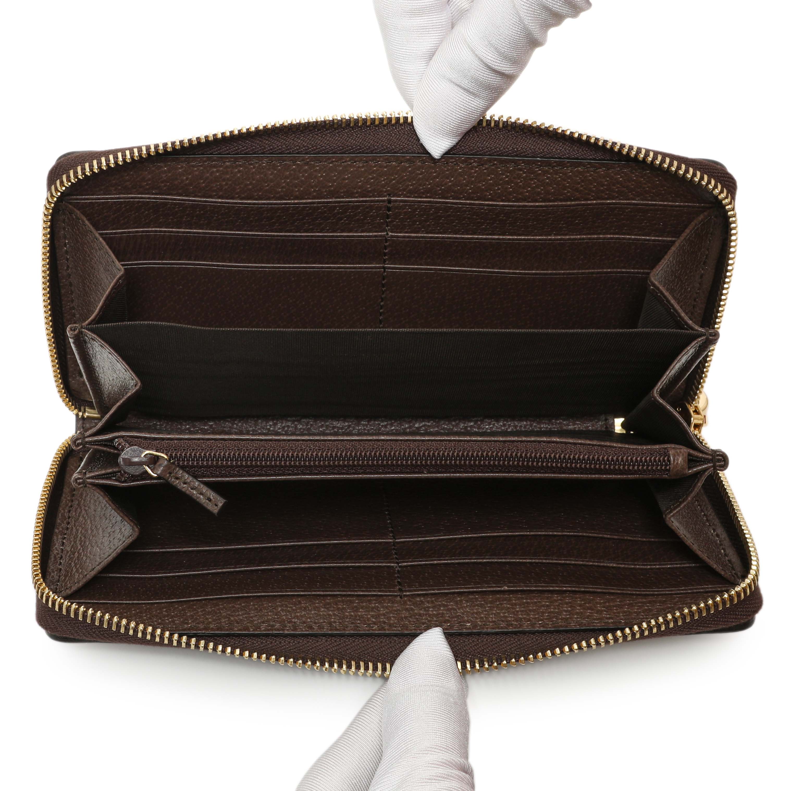 Gucci GG Supreme Monogram Web Ophidia Zip Around Wallet - Image 4
